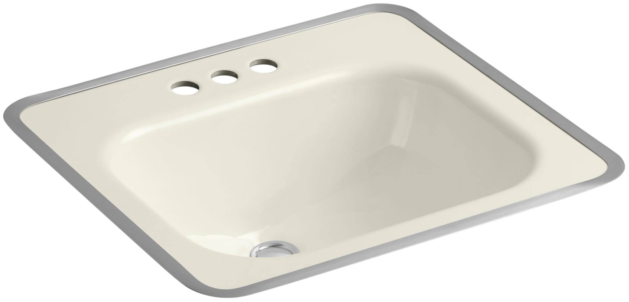 Kohler 2890-4-96 Tahoe Drop-in Bathroom Sink for Use with Metal Frame - Biscuit