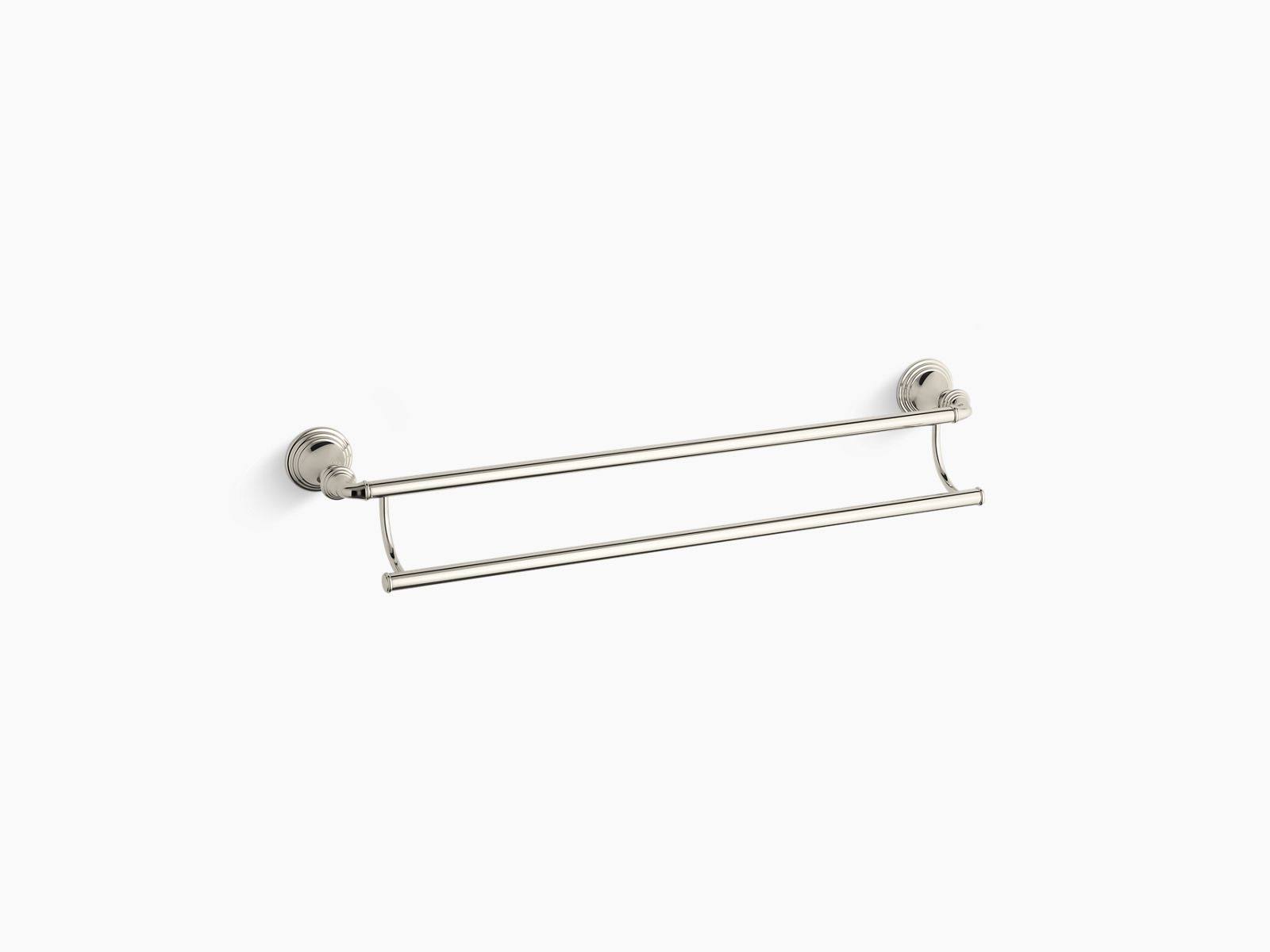 Kohler K-10553-SN Devonshire 24 in Double Towel Bar - Polished Nickel
