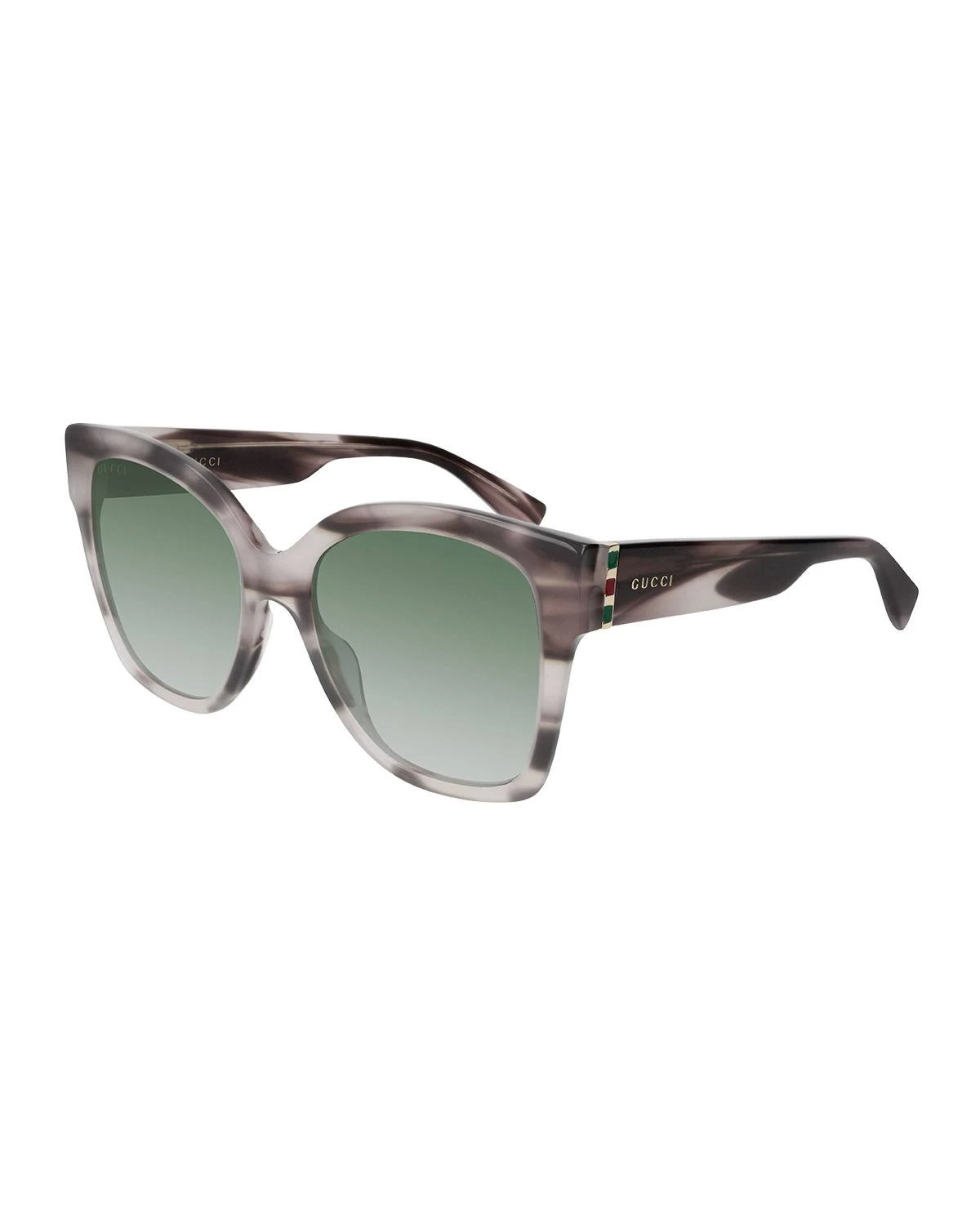Gucci GG0459S-005 Sunglasses, Havana u0026 Green