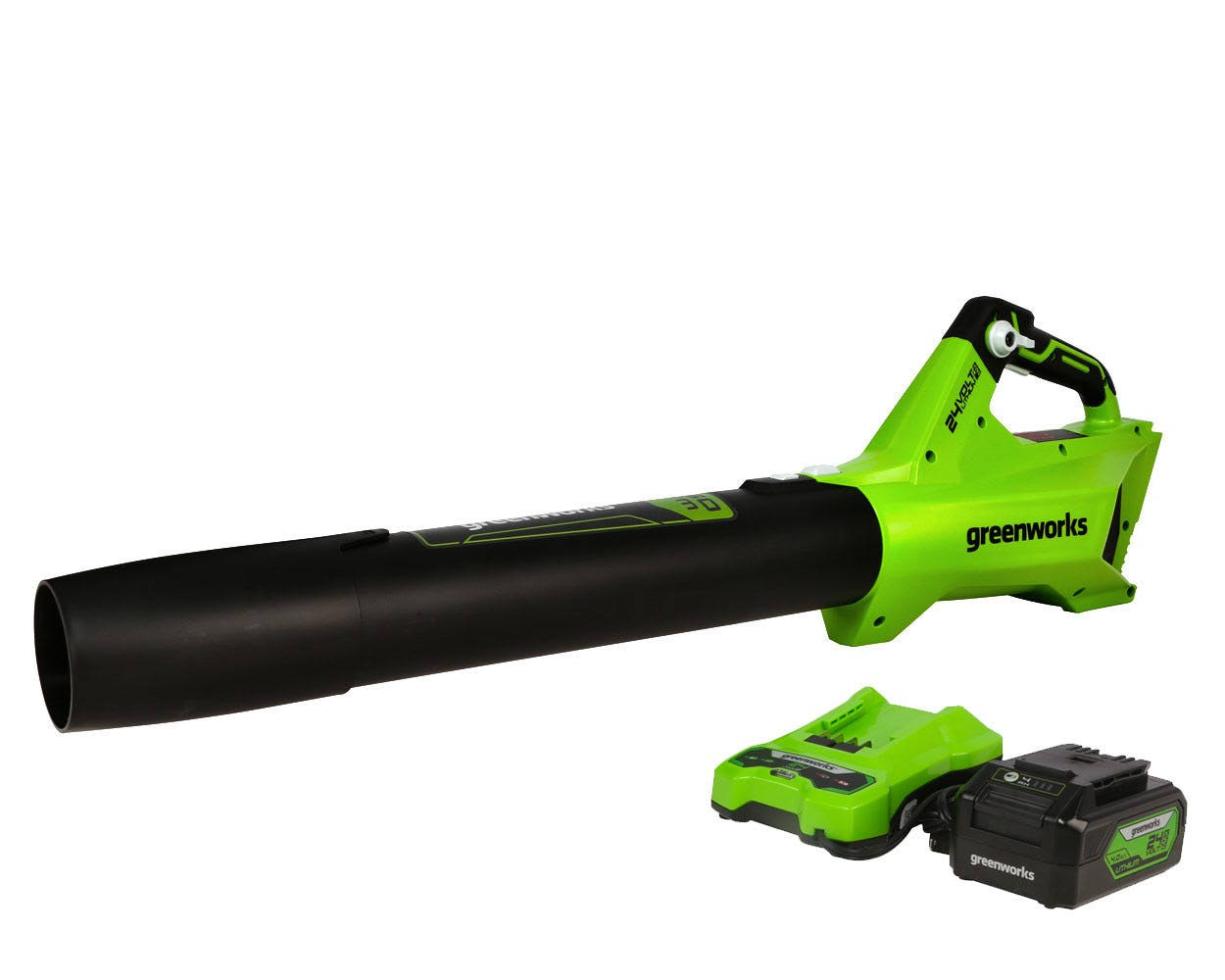 24V Cordless Leaf Blower 450 CFM w/ 4.0 Ah USB Battery