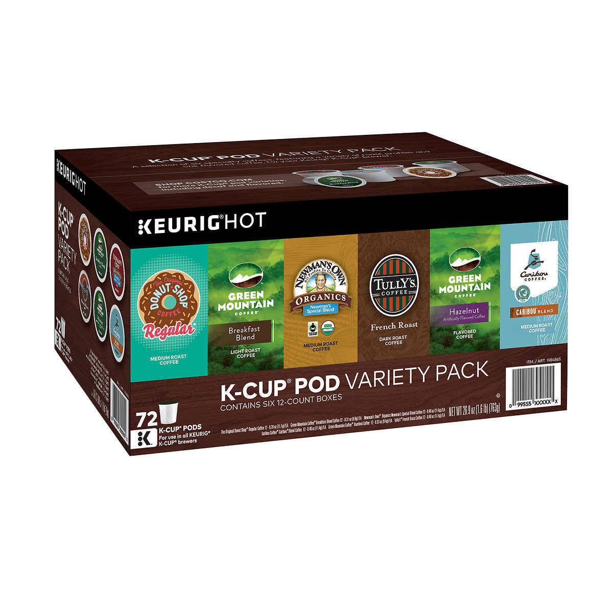 Keurig Hot K-Cup Variety Pack - 72 count, 26.9 oz box