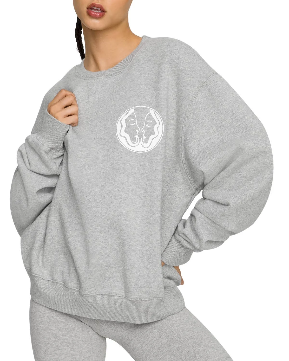 Women&s Gemini Boyfriend Sweatshirt Size 3 | Good American