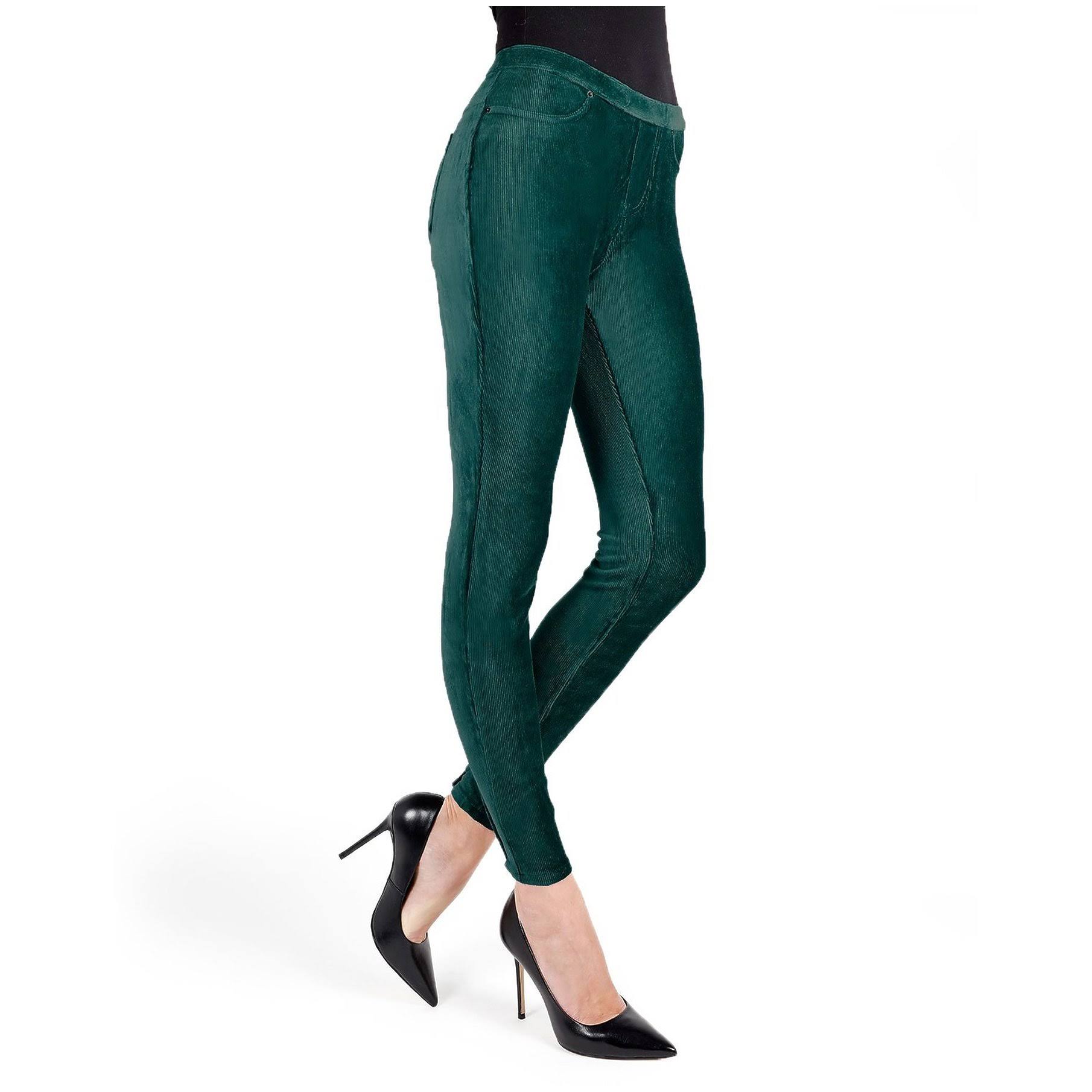 Memoi Thin-Rib Stretch Corduroy Leggings | Women&s Premium Leggings