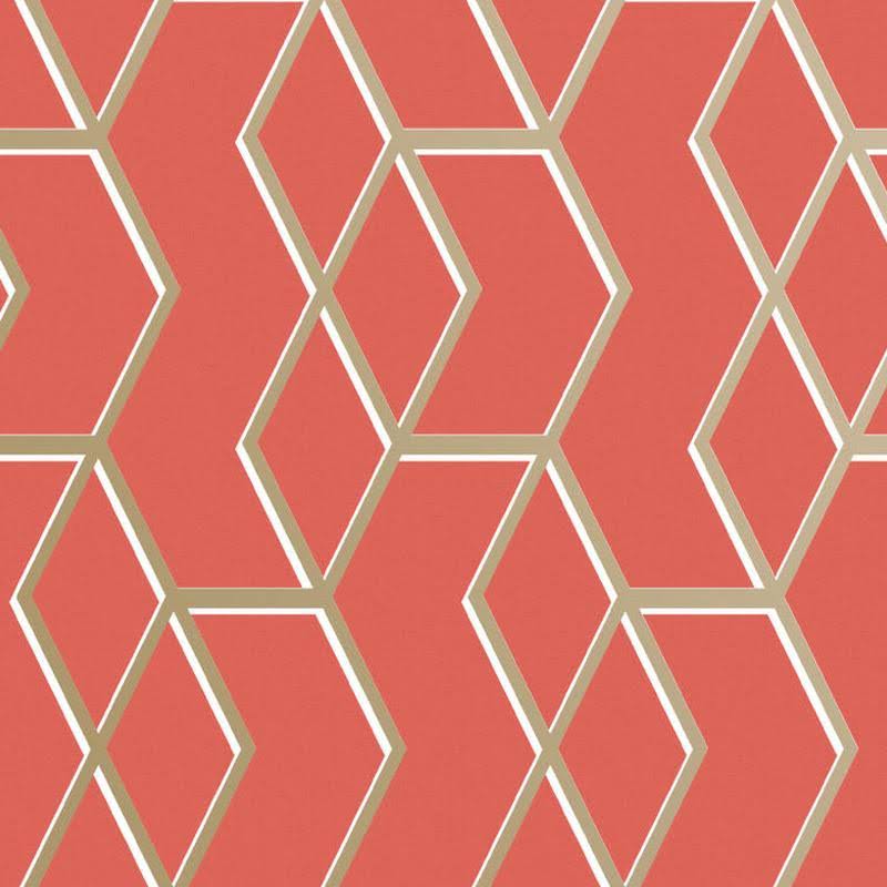 Graham u0026 Brown Archetype Coral u0026 Gold Wallpaper
