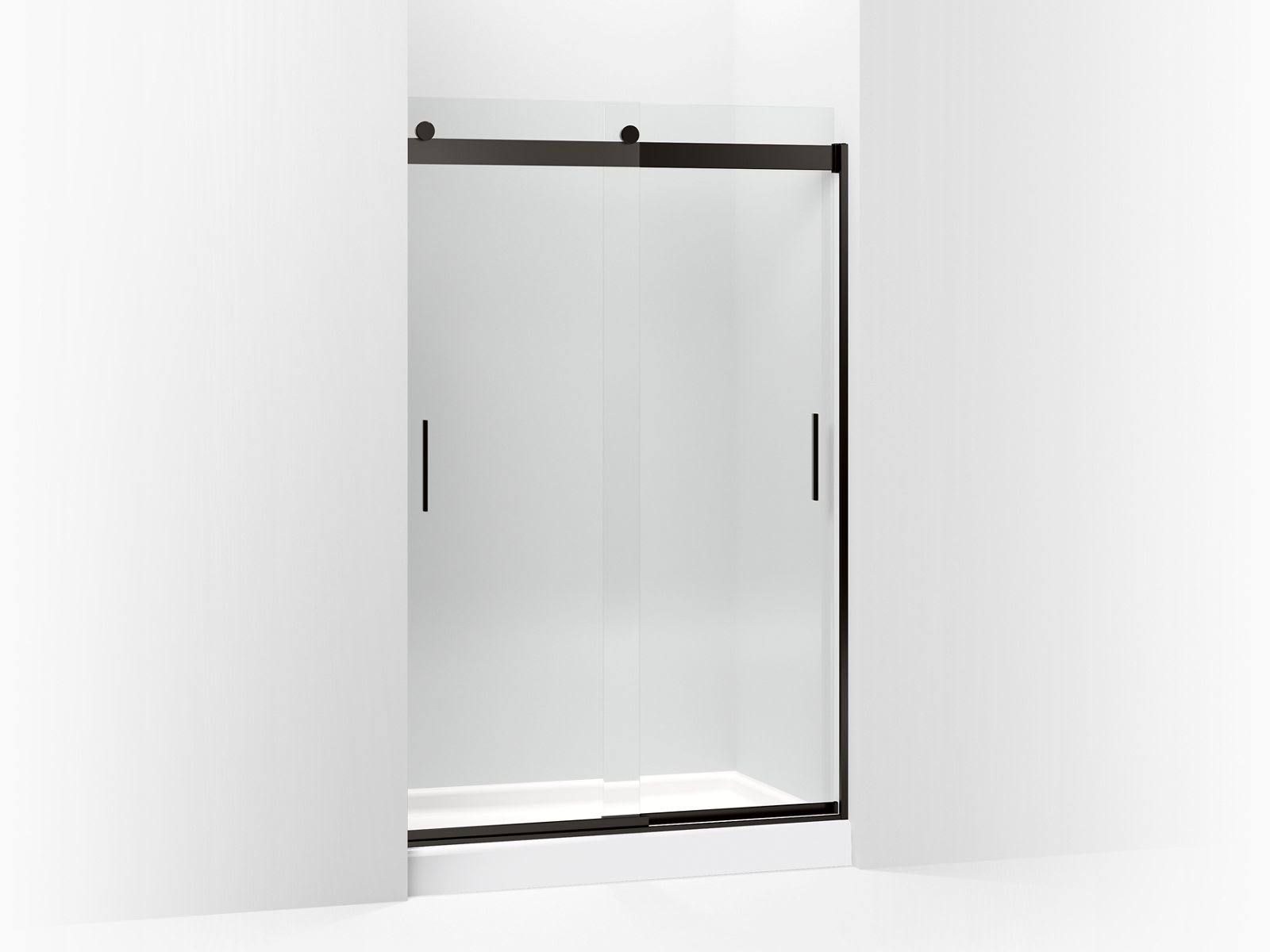 Kohler K-706008-L Levity 74x22 High x 47-5/8x22 Wide Sliding Frameless Shower Door W Anodized Dark