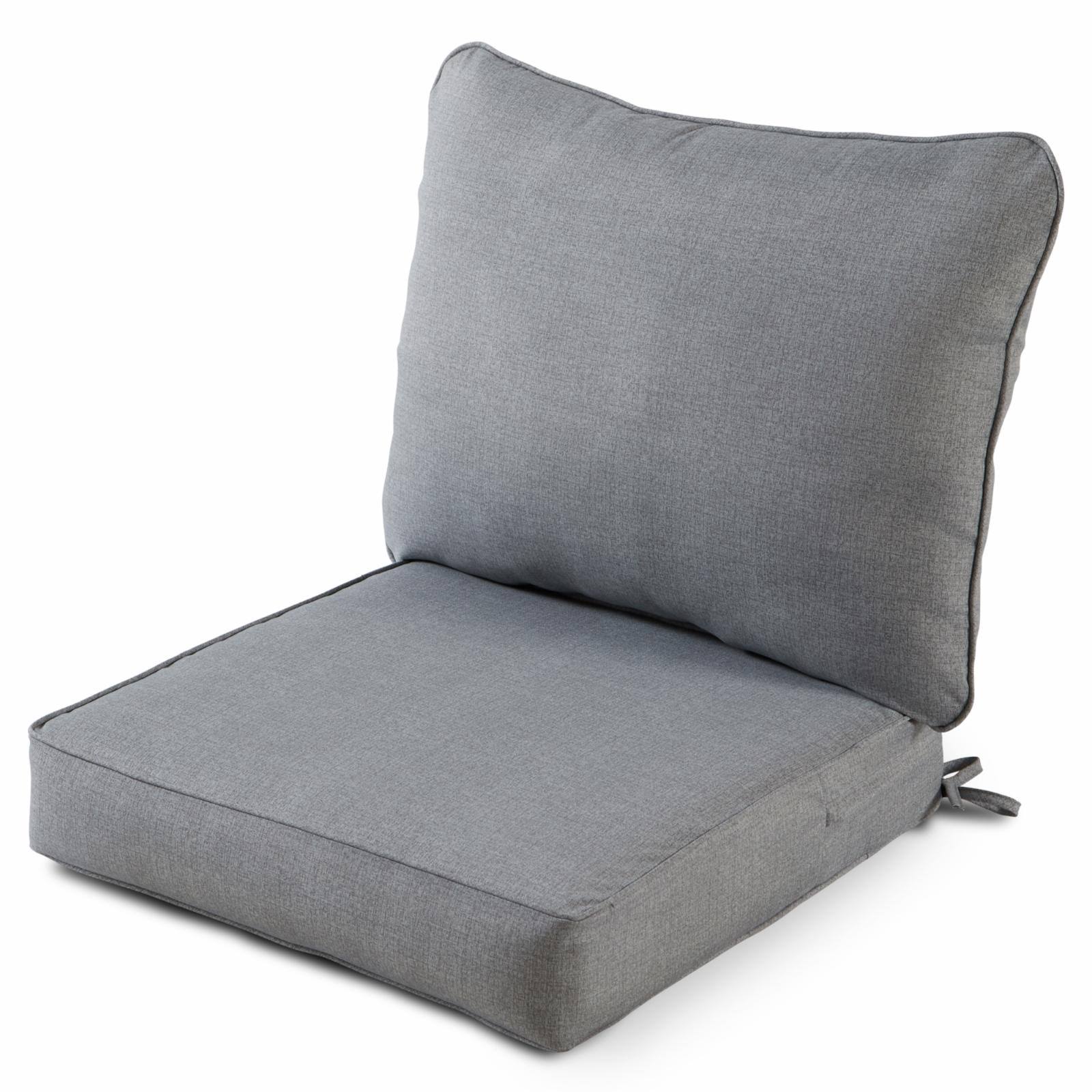 Greendale Home Fashions Deep Seat Cushion Set Heather Gray