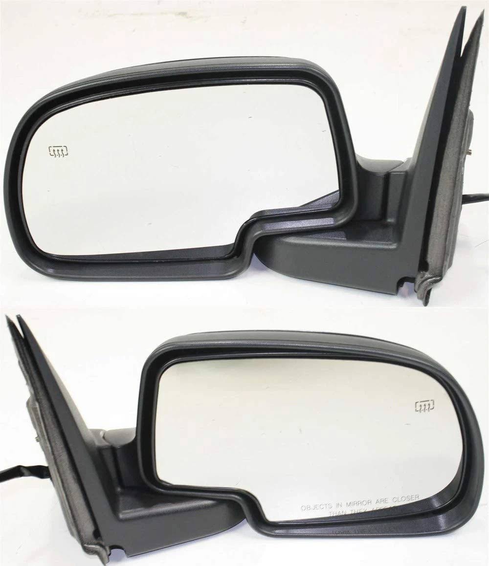 Kool Vue Set-cv28er Mirror Set of 2 Corner Mount Type Passenger Driver Side Plastic Primered Power with Caps Manual Folding Heat