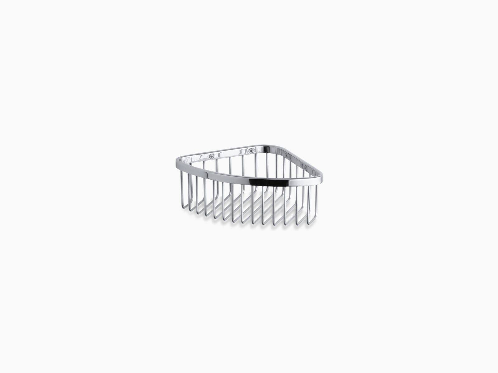Kohler Corner Shower Basket, Polished Stainless, Medium