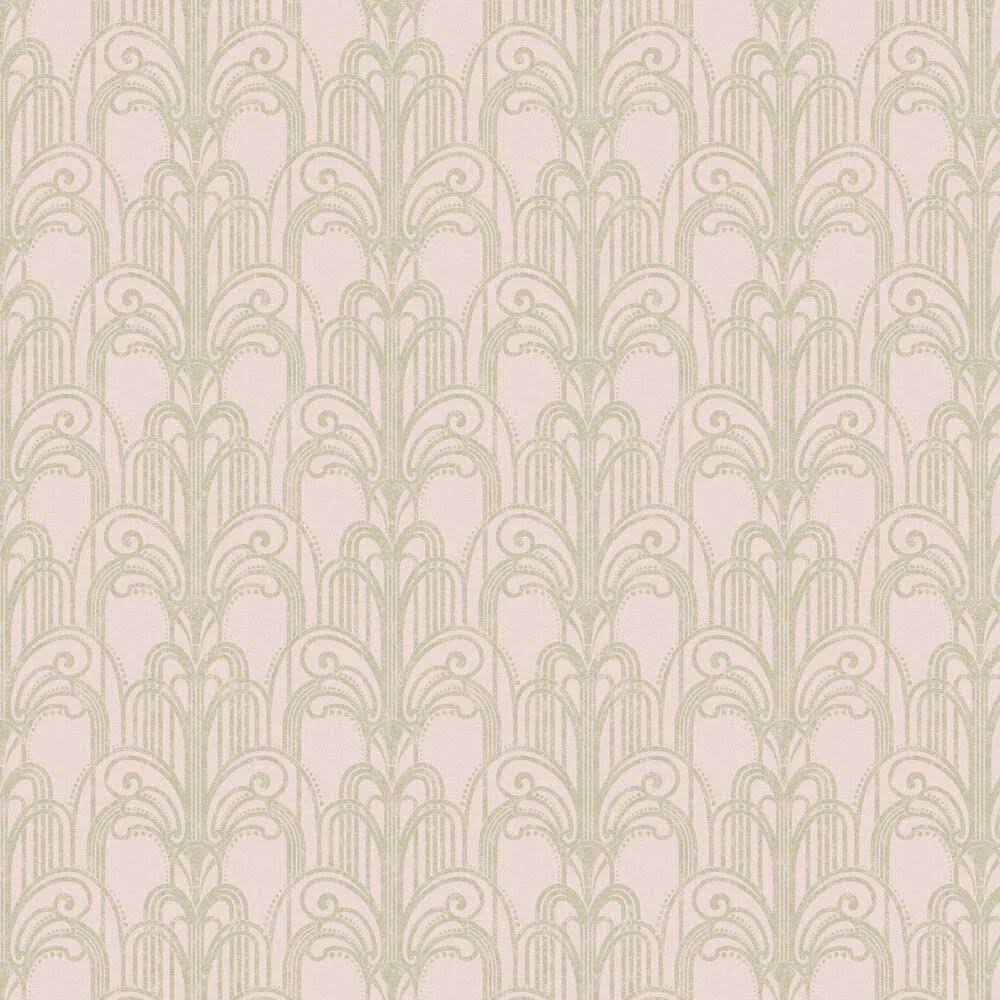 Graham u0026 Brown Art Deco Blush Wallpaper