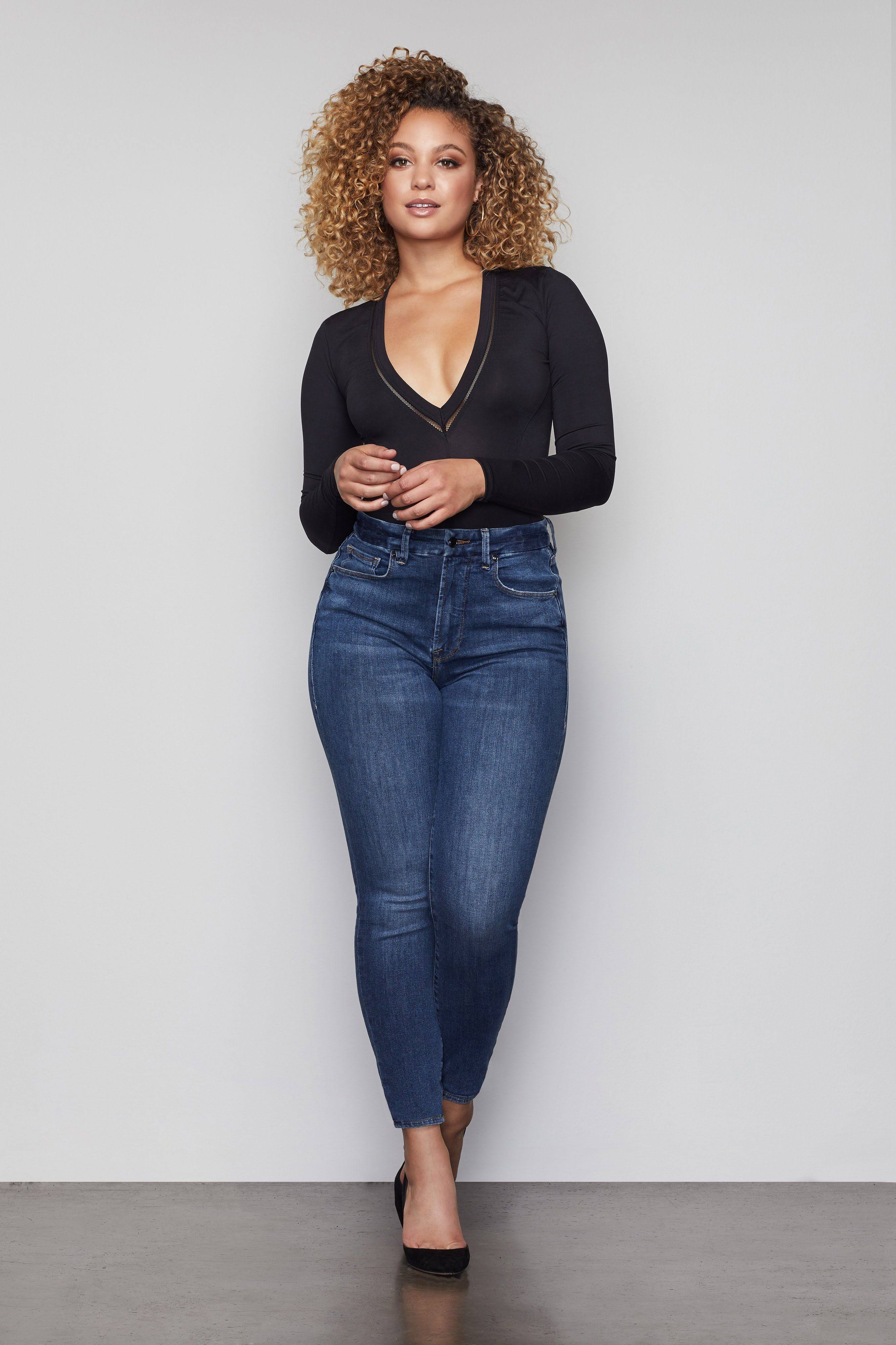 Women&s Good American Good Waist Ripped High Waist Skinny Jeans