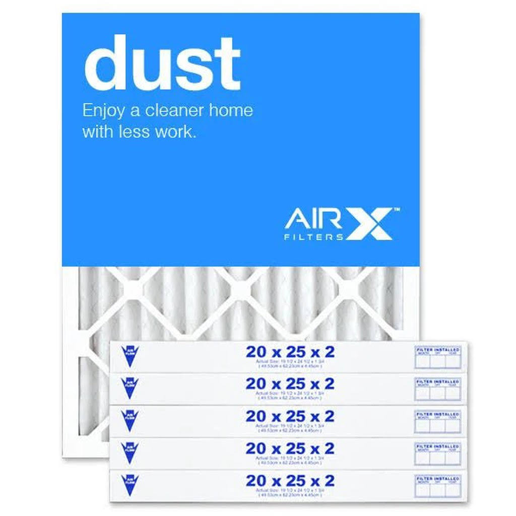 AIRx Filters Dust 20x25x2 Air Filter Replacement Pleated MERV 8, 6-pk