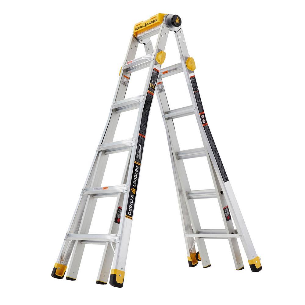 23 ft. Reach MPXT Aluminum Multi-Position Ladder with Project Top, 375 lbs. Load Capacity Type IAA Duty Rating 1012311