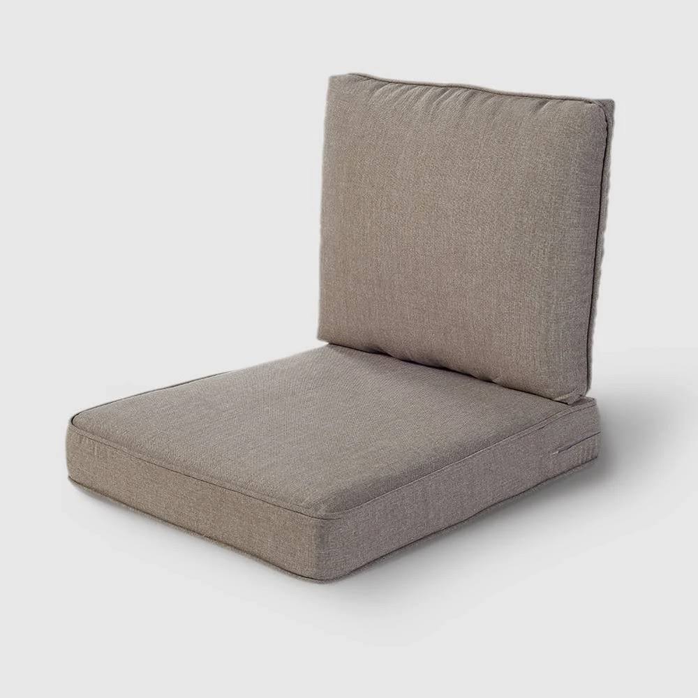 Rolston 2pc Outdoor Replacement Chair Cushion Set Taupe - Haven Way