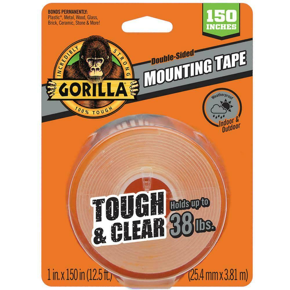 Gorilla 1 in. x 4 yds. Tough and Clear Mounting Tape (6-Pack) 6036002