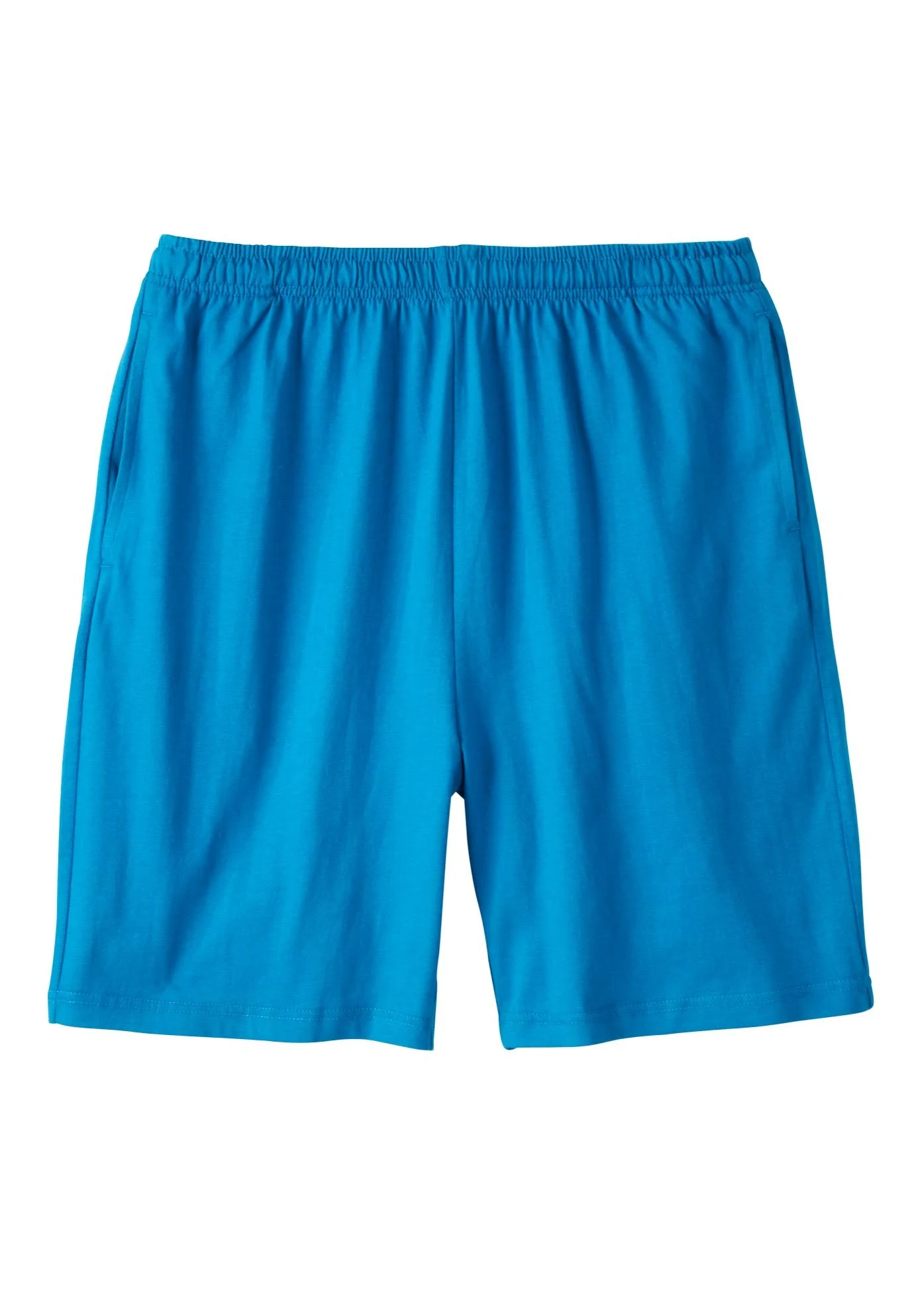 Men&s Big u0026 Tall Lightweight Jersey Shorts by KingSize in Blue (Size 8XL)