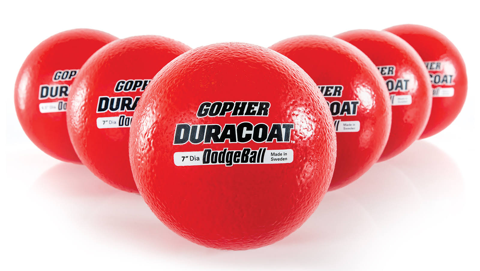 Rainbow Duracoat Dodgeballs - Red 7x22 Diameter