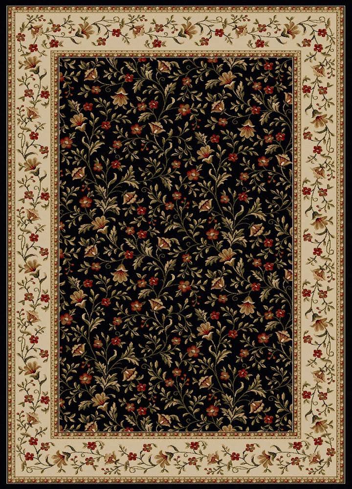Radici USA Como Soft Rectangular Rug (2.2 ft. x 7.7 ft. in Black)