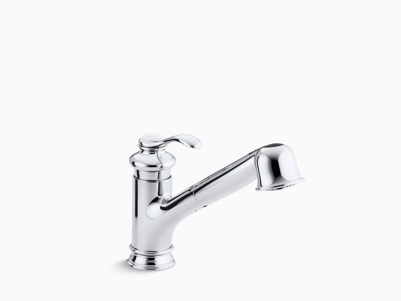 Kohler K-12177 Fairfax Pull Out Kitchen Faucet Polished Chrome