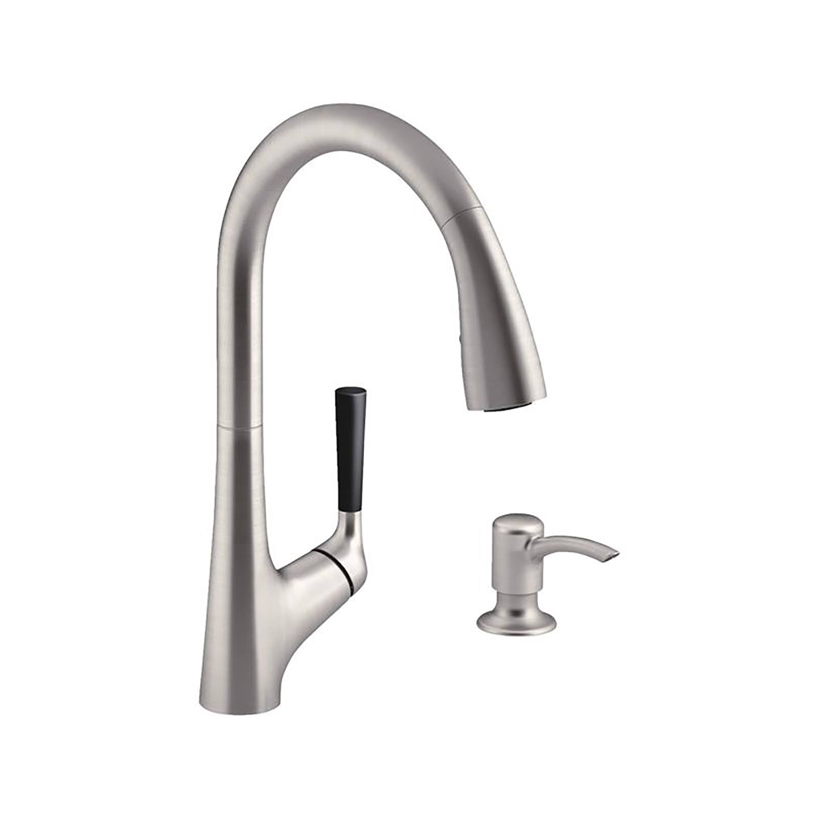 Kohler Malleco Pull-Down Kitchen Faucet with Soap or Lotion Dispenser, Stainless Steel