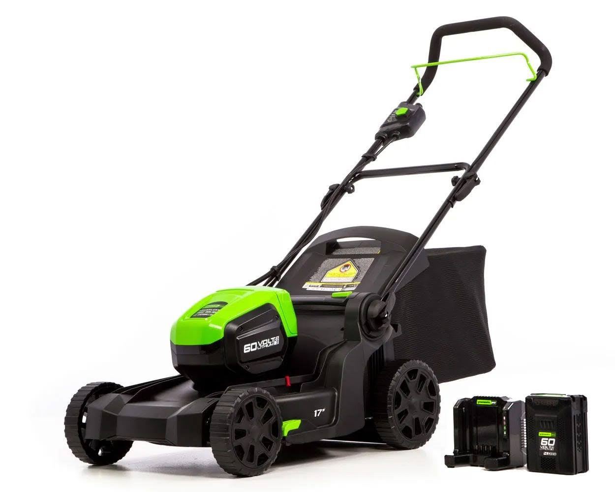 Greenworks PRO 17 in. 60-Volt Battery Cordless Push Lawn Mower with 4.0 Ah Battery and Charger