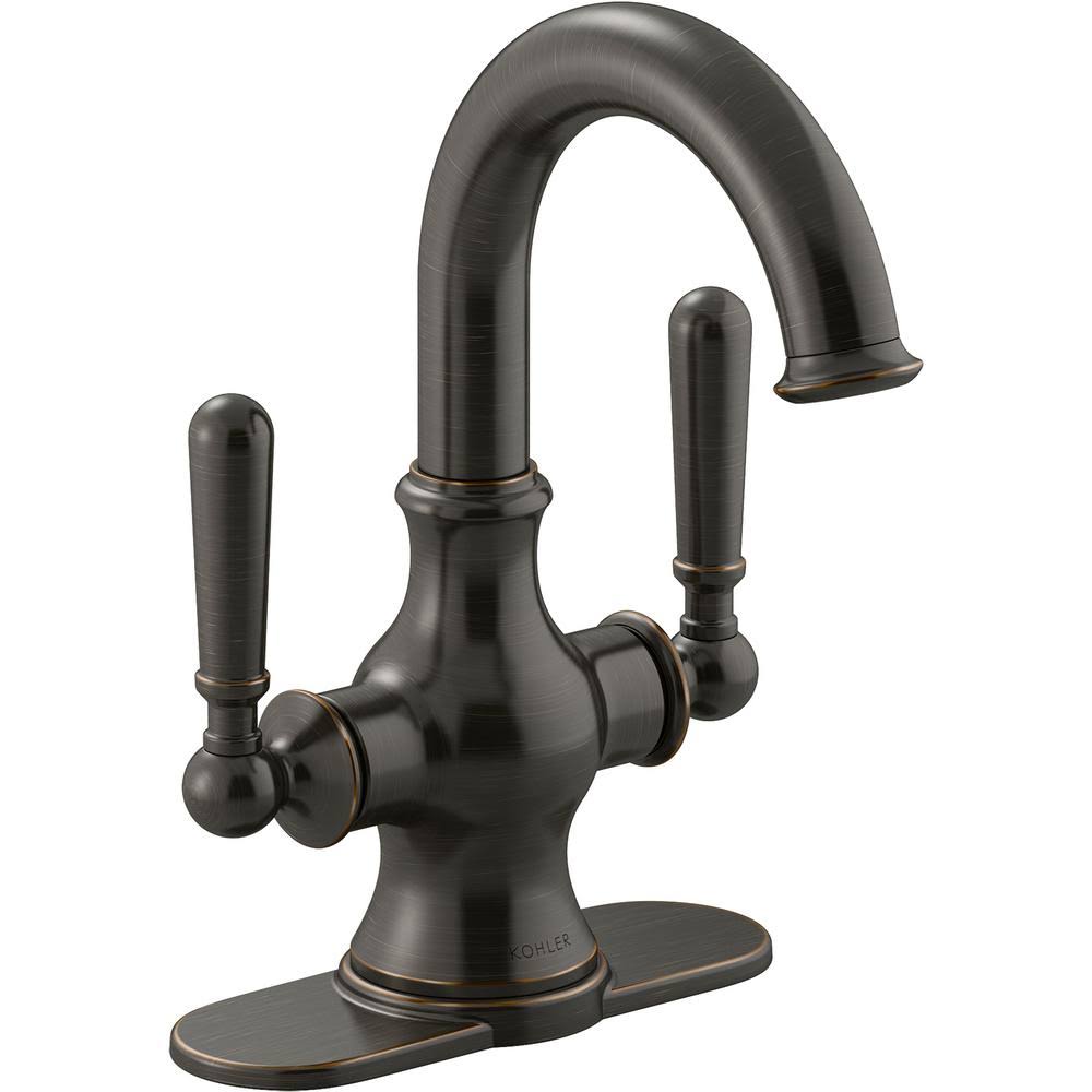 Kohler Capilano Monoblock 2-Handle Single Hole 4 in. Centerset Bathroom Faucet in Oil-Rubbed Bronze