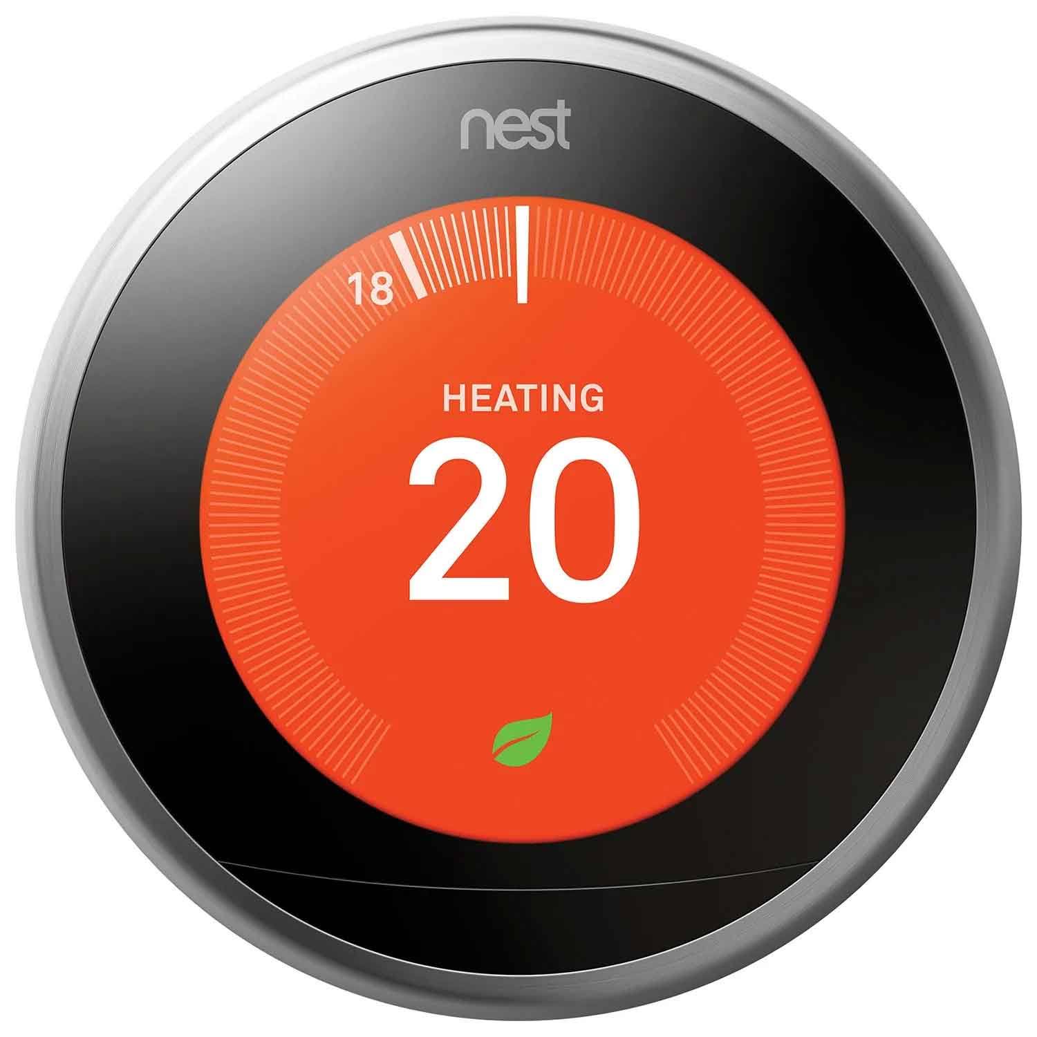 Nest Learning Thermostat 3rd Generation T3007EF - Wi-Fi/Bluetooth - Android/iOS - Stainless Steel