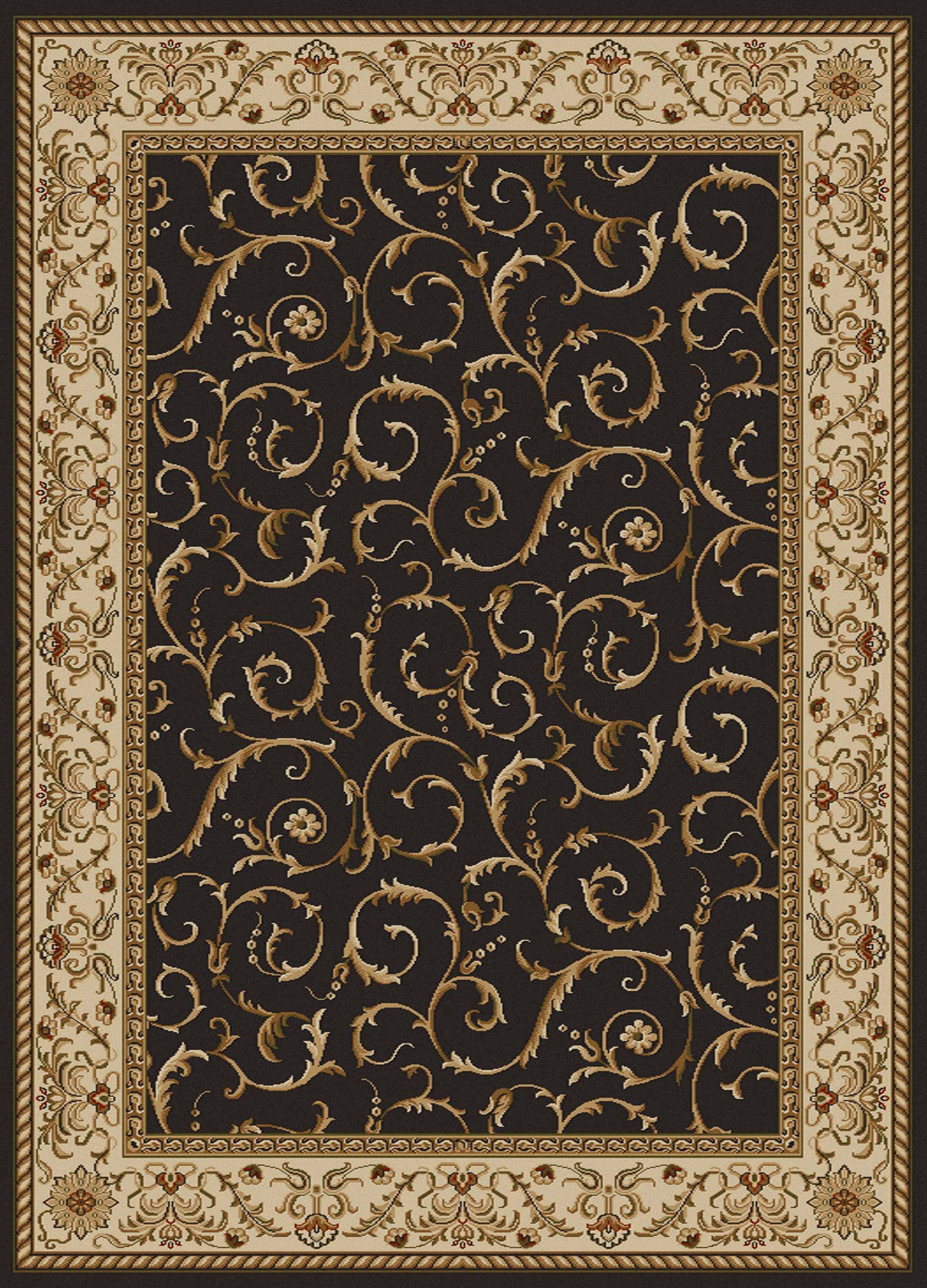 Radici USA Como Area Rug 1599 Brown Italian Bordered