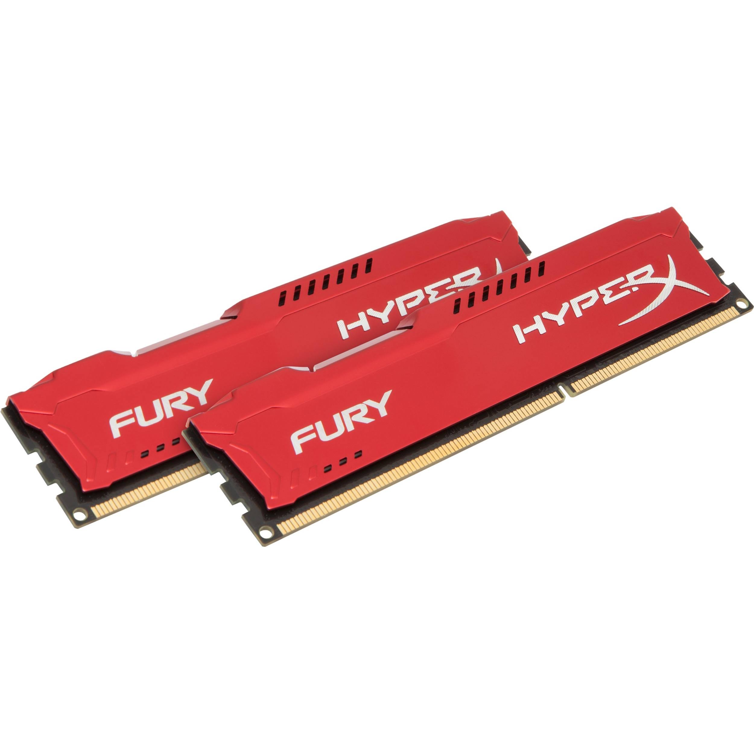 HyperX Fury Red 8GB 1600Mhz DDR3 Memory Module - Kingston