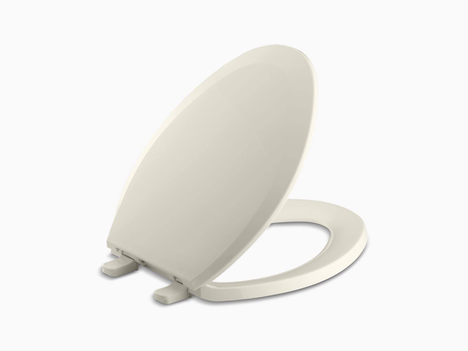 Kohler K-4652-96 Lustra Quick-Release Elongated Toilet Seat - Biscuit