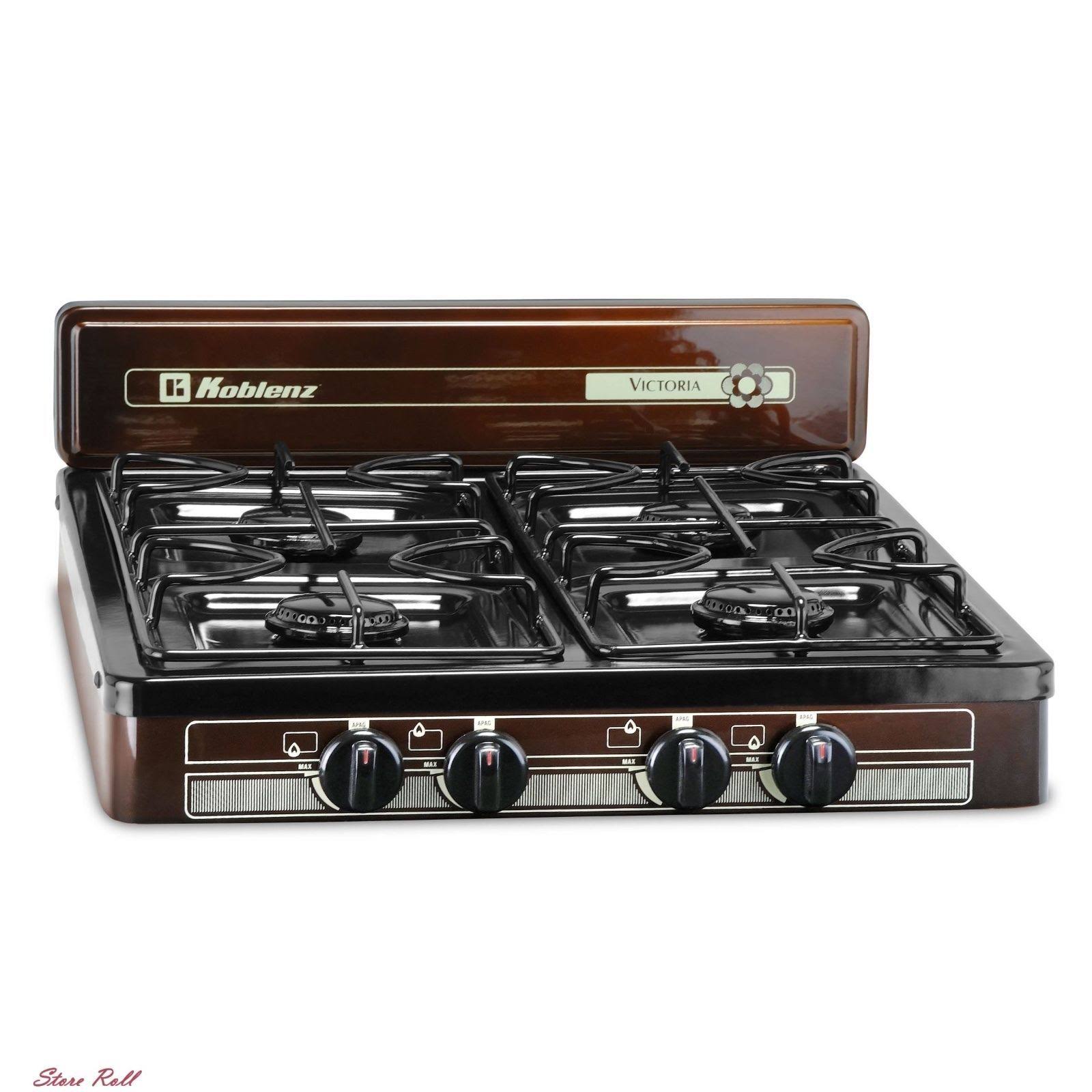 Koblenz Portable 4 Burner Propane Gas Stove Outdoor Camping Cooking RV Kitchen Cooktop