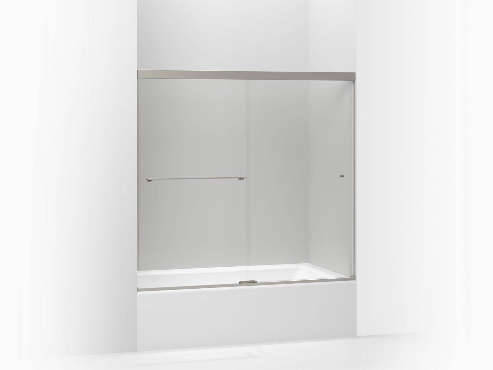 Kohler 707002-L-BNK Revel Sliding Bath DOOR, 62x22H x 56-5/8 - 59-5/8x22W, with 5/16x22 Thick Crystal Clear Glass - Anodized Bru