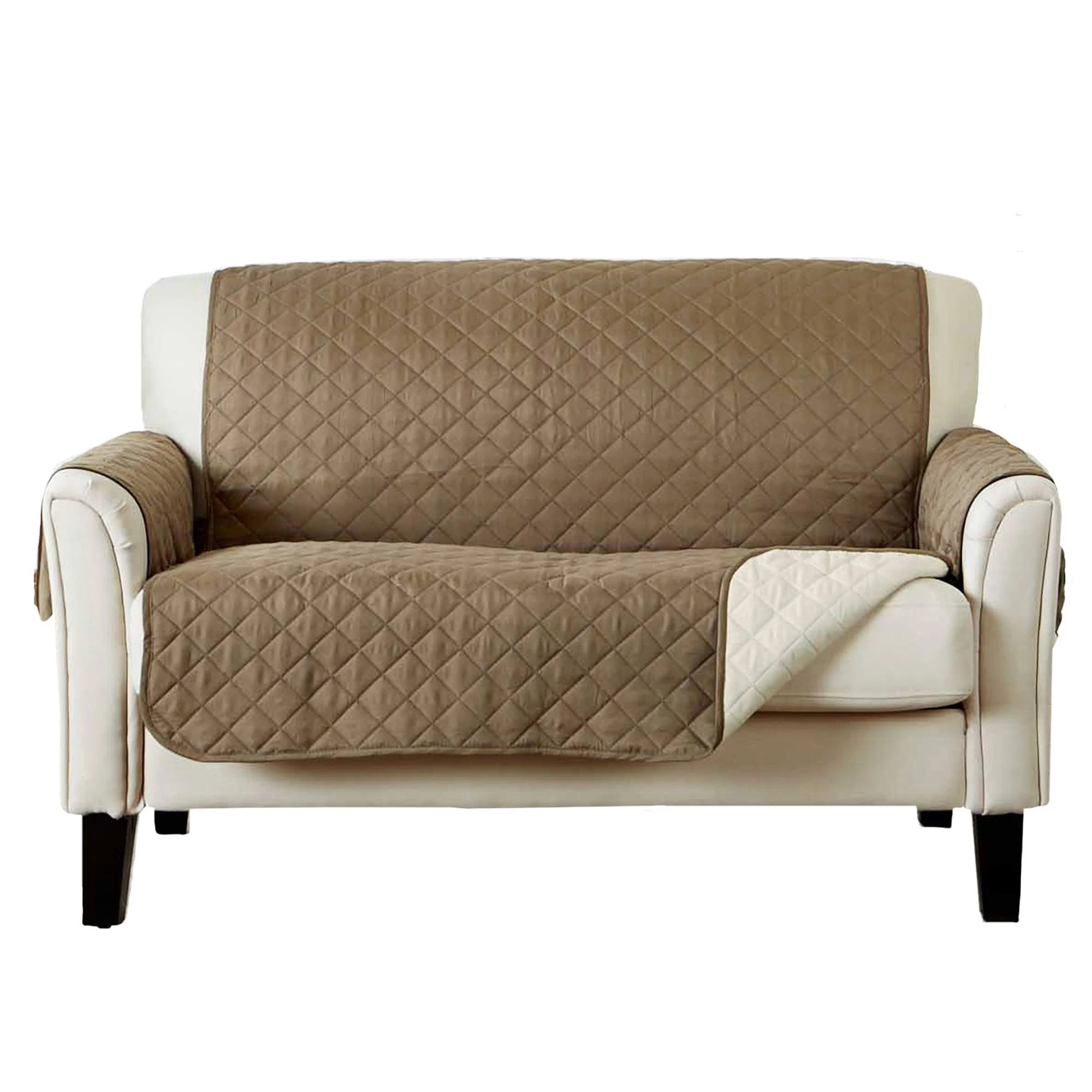 Home Fashion Designs Kaylee Reversible Furniture Protector - Loveseat, Brown