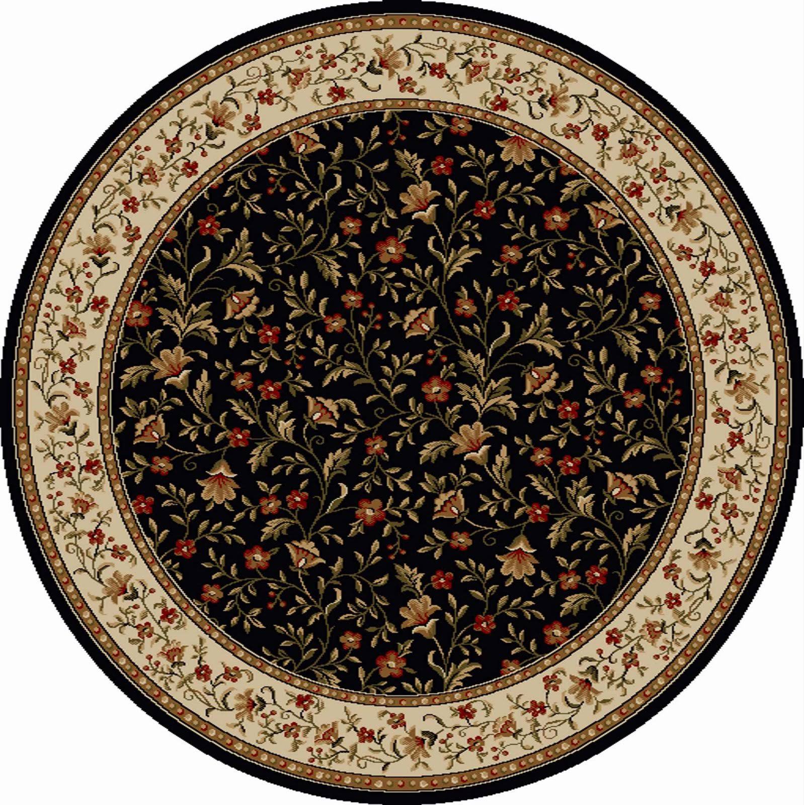Radici USA Como 1593 Black 8& Round Area Rug