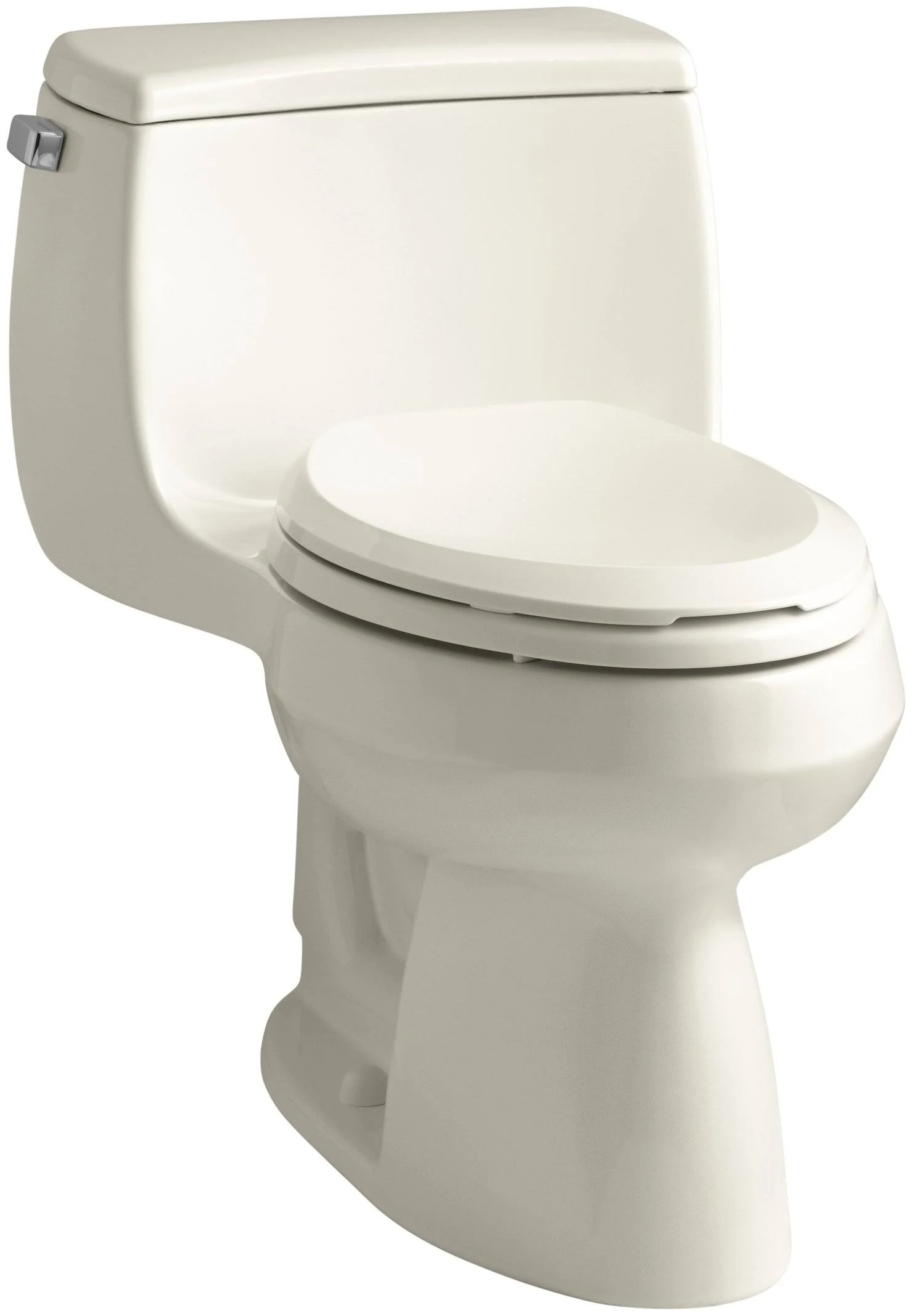 Kohler K-3615-47 Gabrielle Comfort Height One-Piece Compact Elongated 1.28 GPF Toilet, Almond