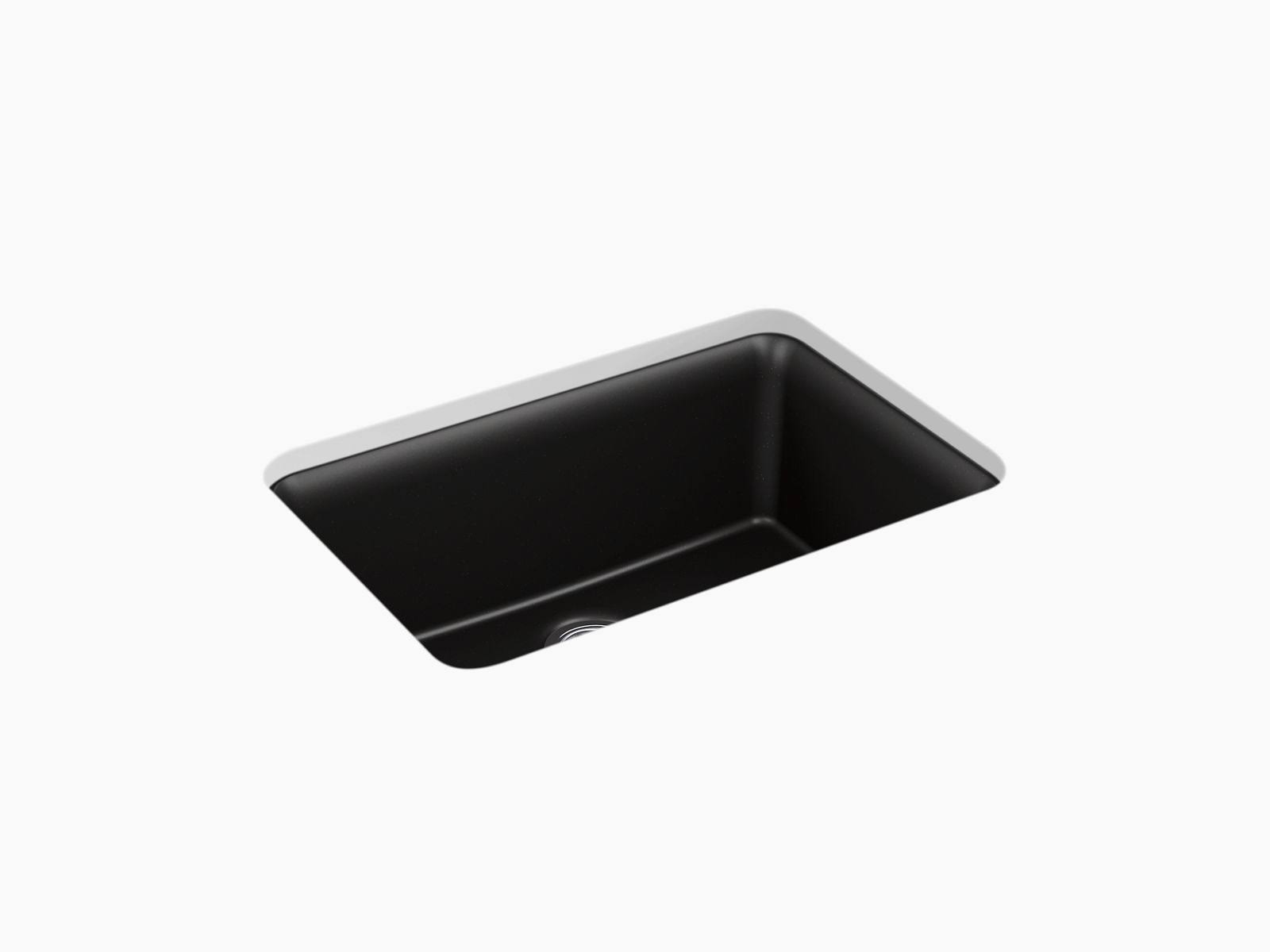 Kohler K-28000 Cairn 27-1/2x22 Undermount Single Basin Composite Kitchen Sink - Matte Black