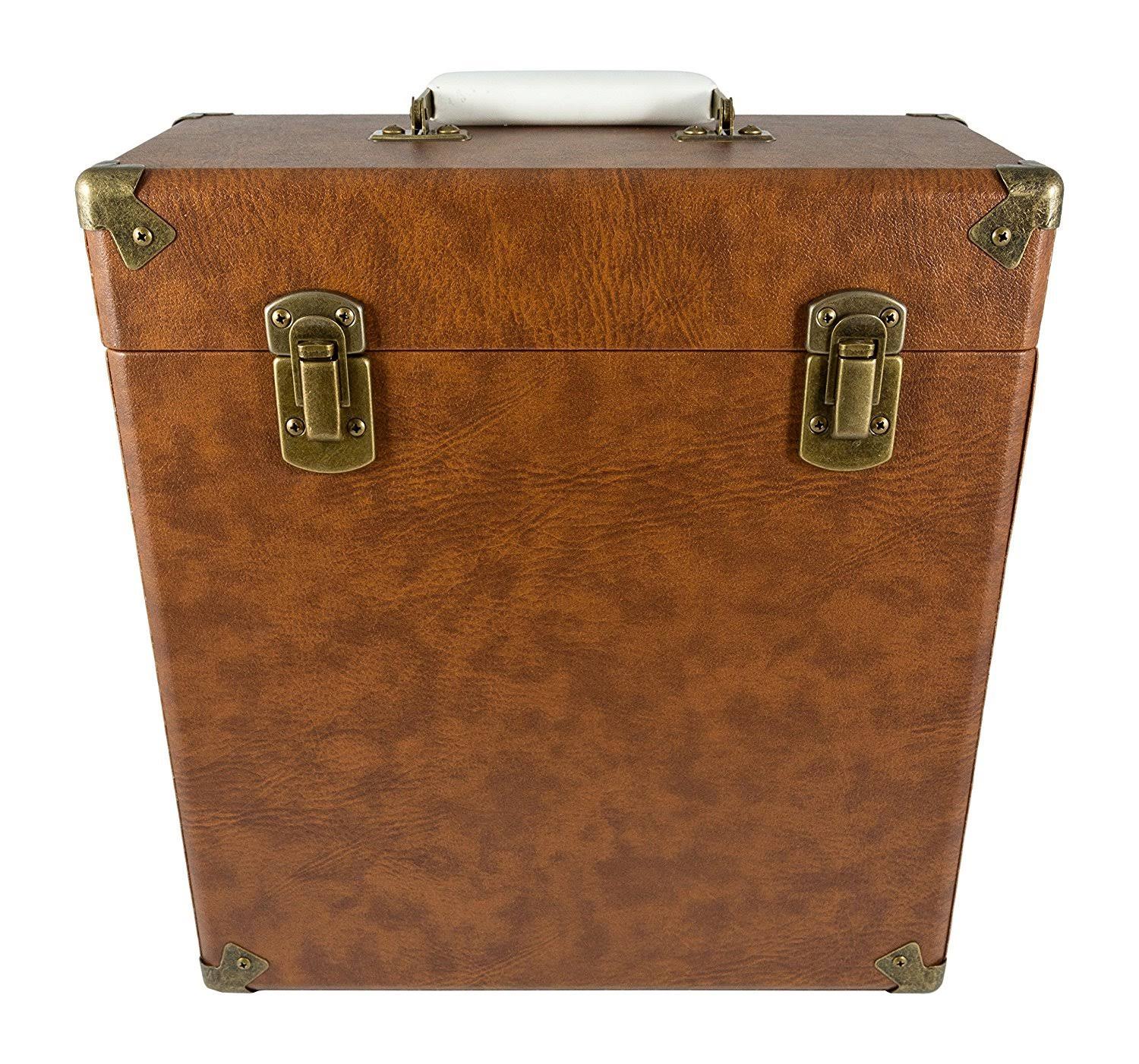 GPO SWB18BRO 12 in Vinyl Record Case Brown