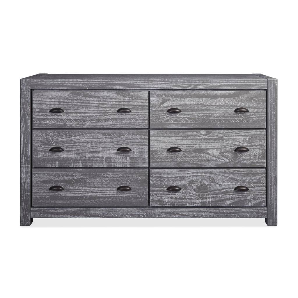 Grain Wood Furniture Montauk 6-Drawer Double Dresser, Rustic Gray