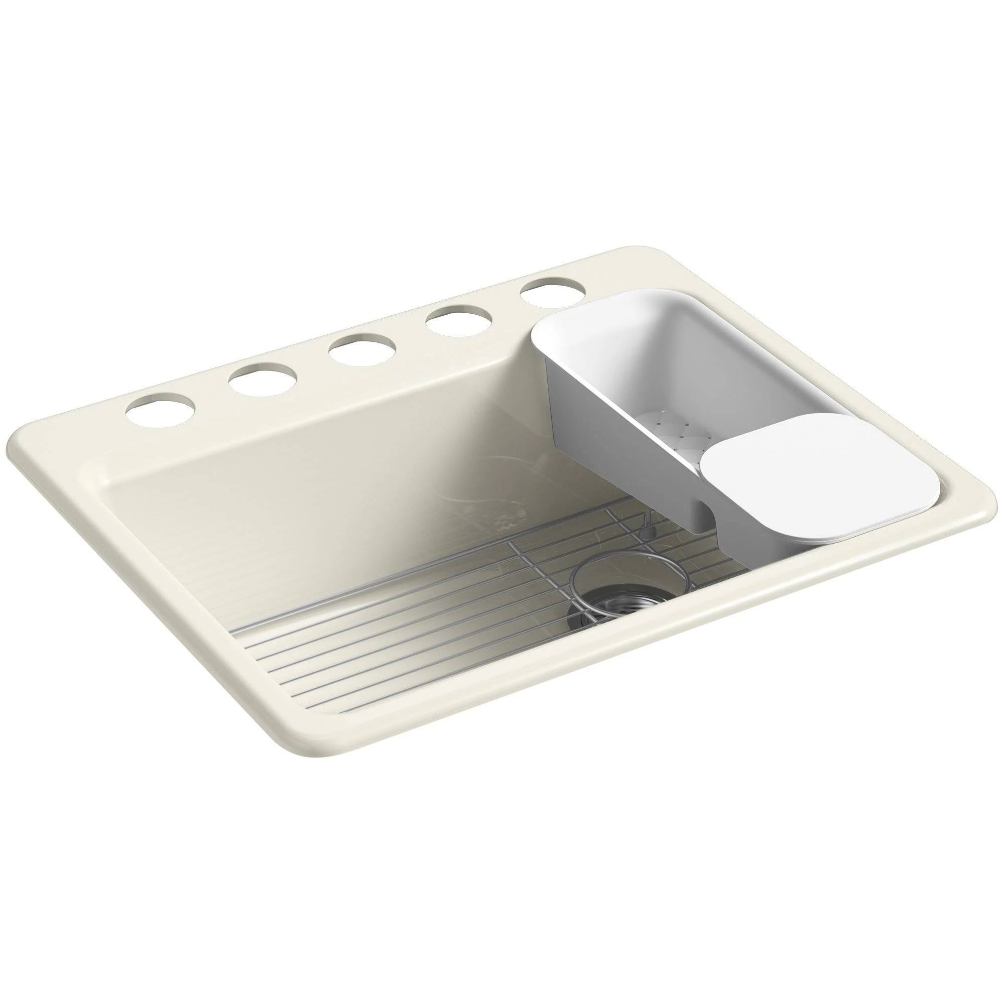 Riverby 27x22 L x 22x22 W Undermount Single Bowl Kitchen Sink Kohler Finish: Biscuit