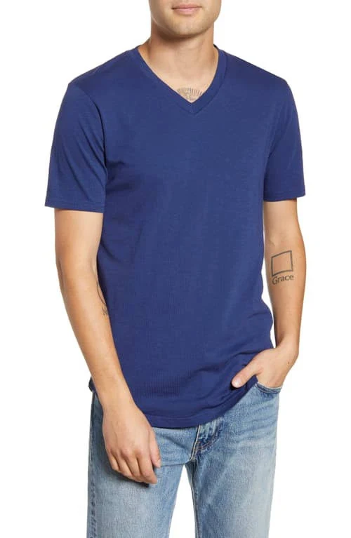 Men&s Goodlife Slub Scallop V-Neck T-Shirt