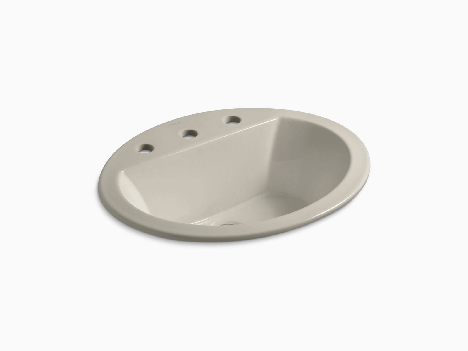 Kohler Bryant Sandbar Drop-in Oval Bathroom Sink with Overflow 2699-8-