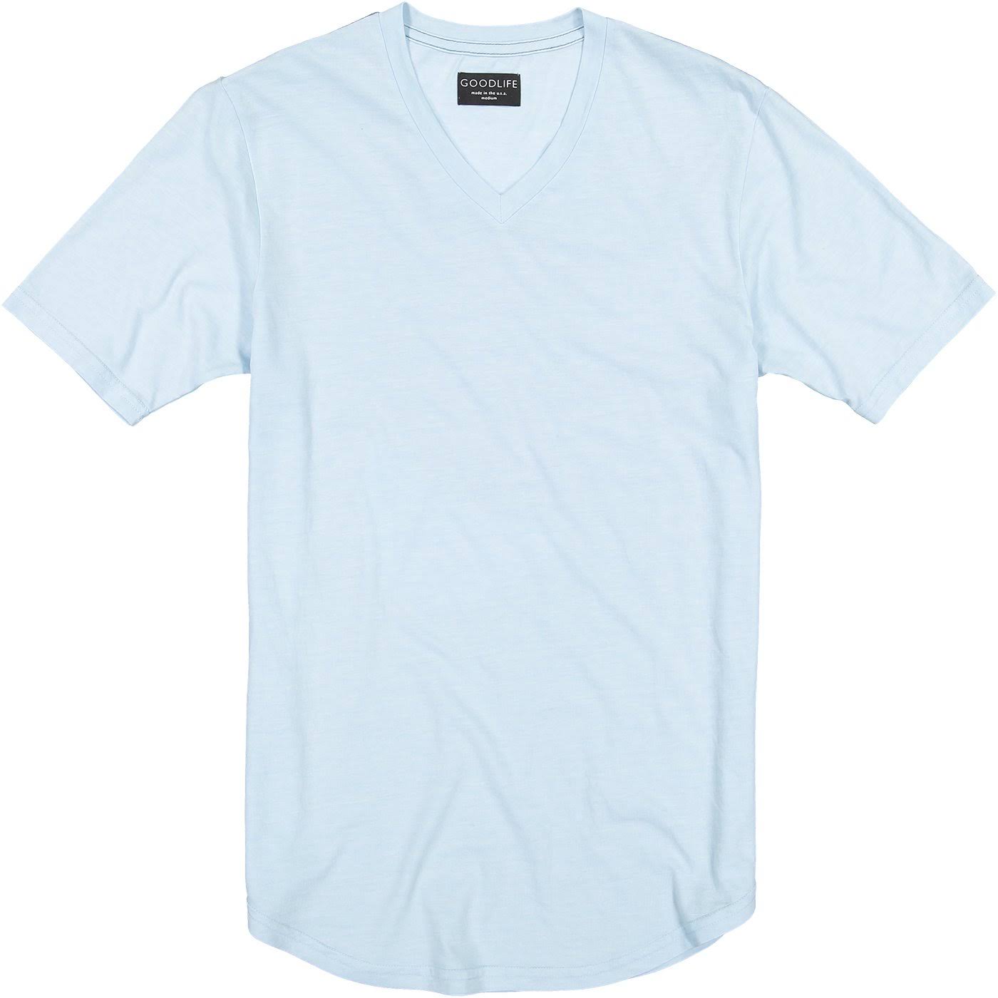 Goodlife Tri-Blend Scallop V-Neck in Cool Blue, Size: X-Large