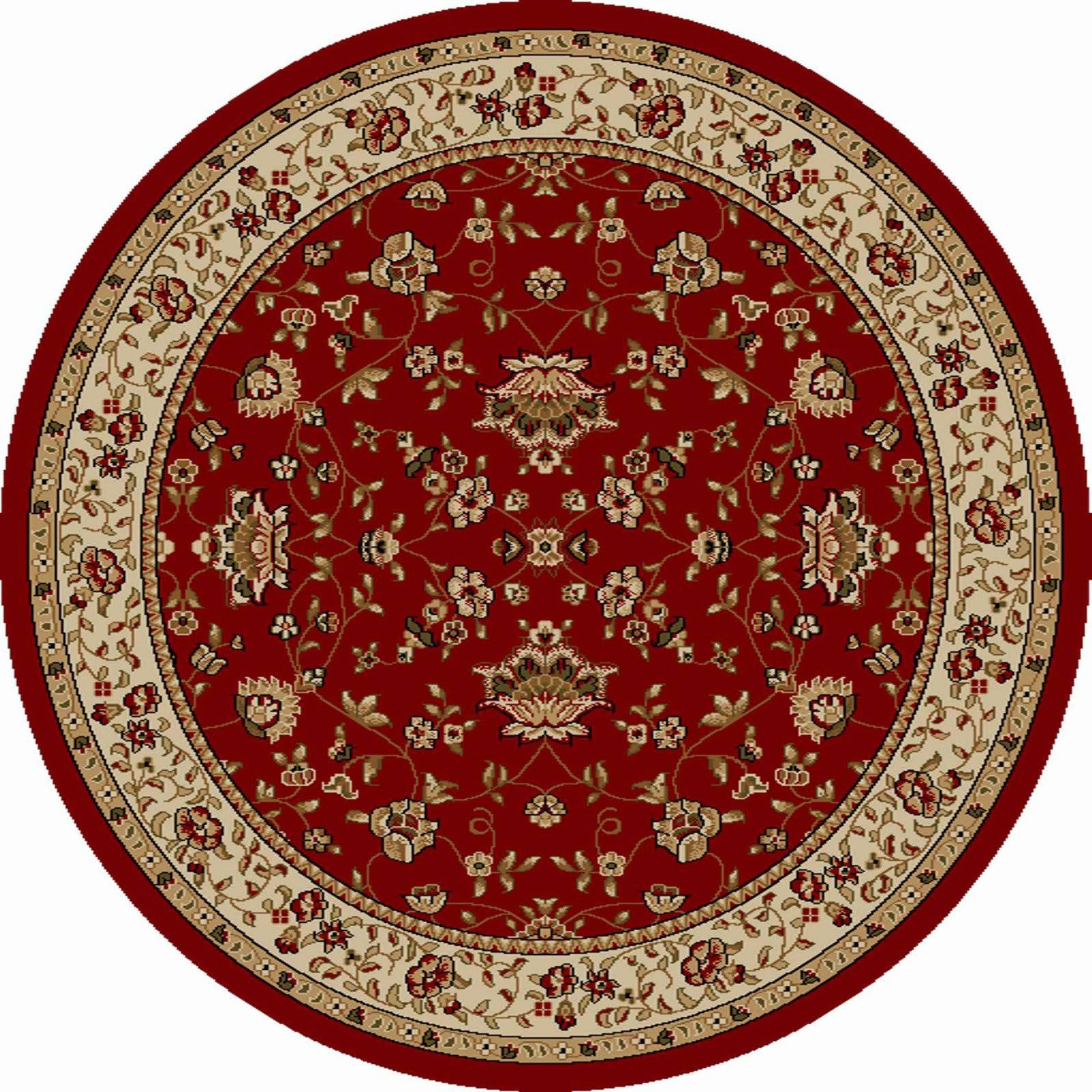 Radici USA Como 1597 Red 5&3x22 Round Area Rug