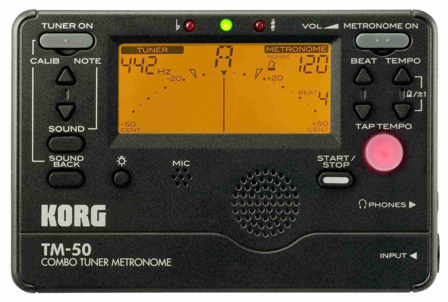 Korg TM50BK INSTRUMENT Tuner and Metronome Black