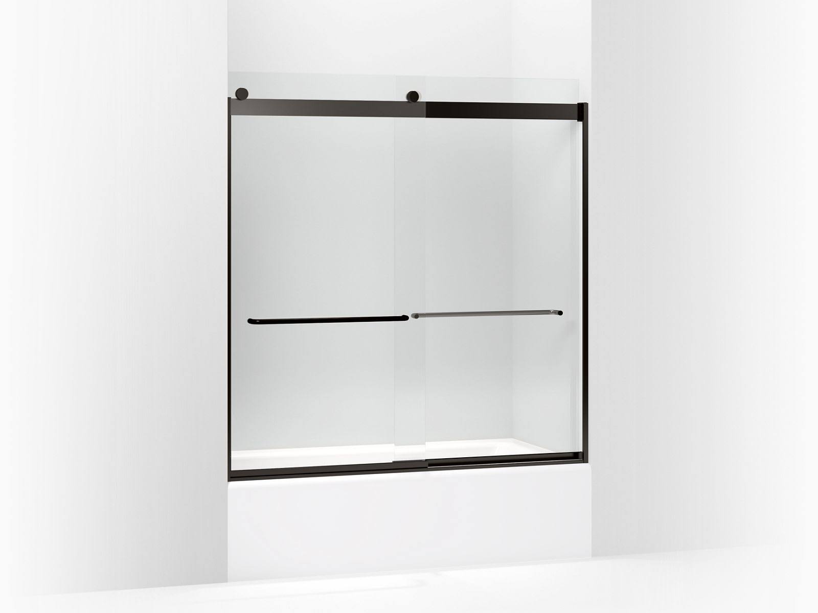 Kohler K-706004-L Levity 62x22 High x 59-5/8x22 Wide Frameless Sliding Bath Door Wit Anodized Dark