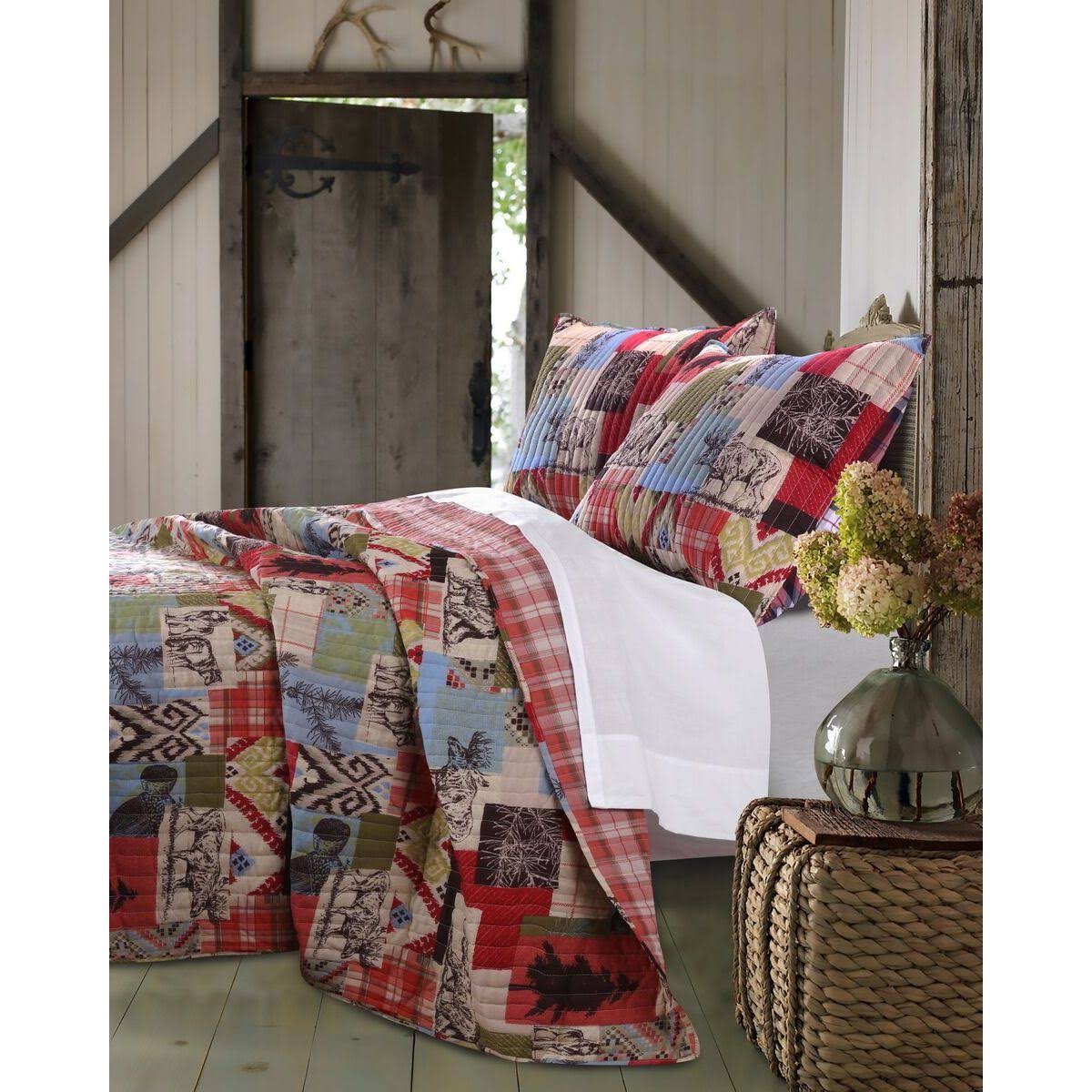 Greenland Home Fashions Rustic Lodge 3-Piece Quilt Set, King
