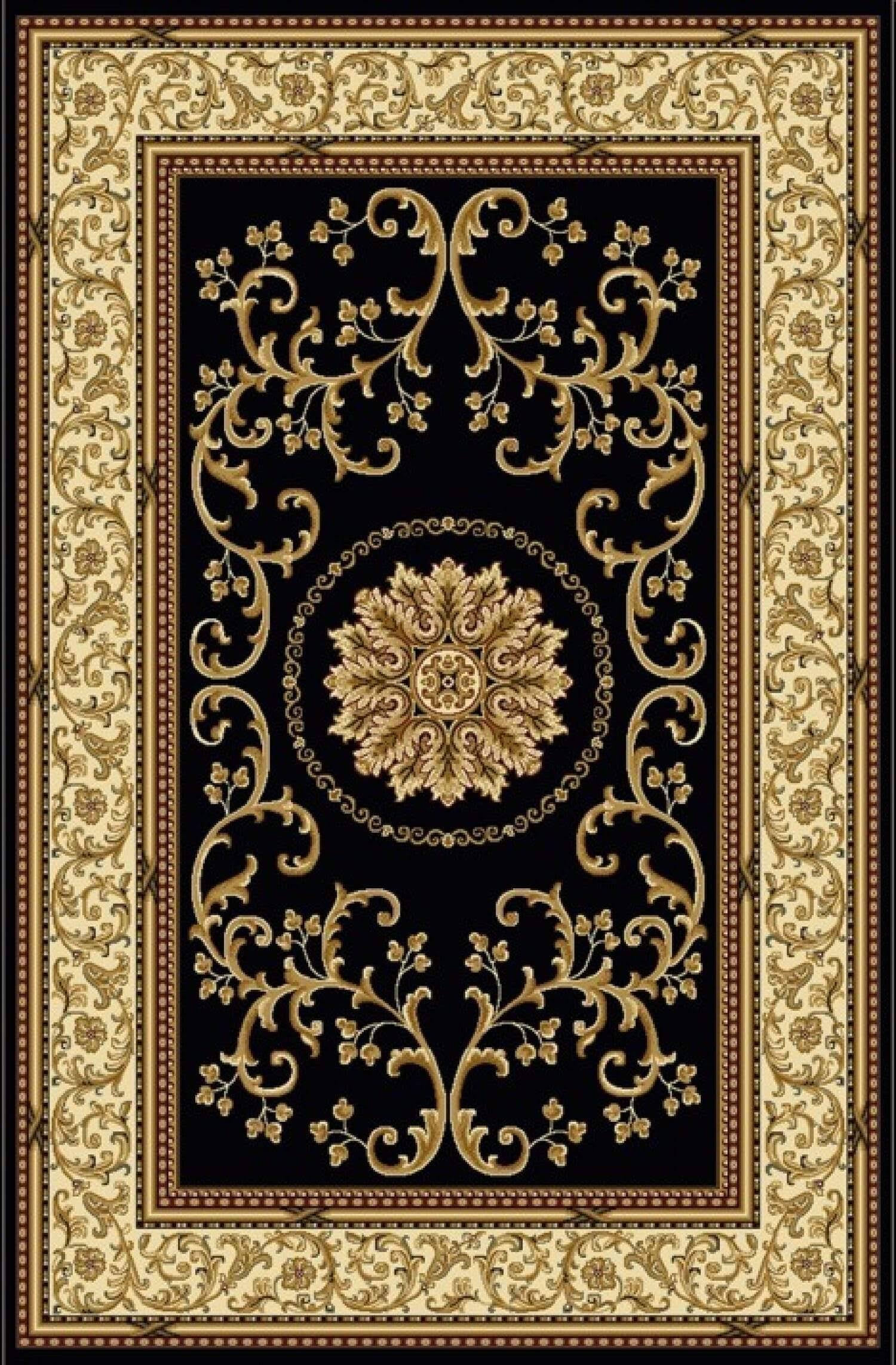 Radici Noble 1419 Black Area Rug