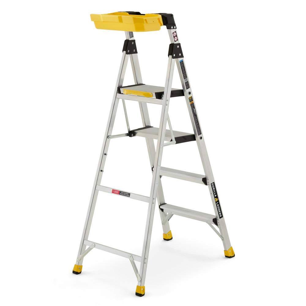 Gorilla Ladders 5.5 ft. Aluminum Dual Platform Heavy-Duty Hybrid Ladder (10
