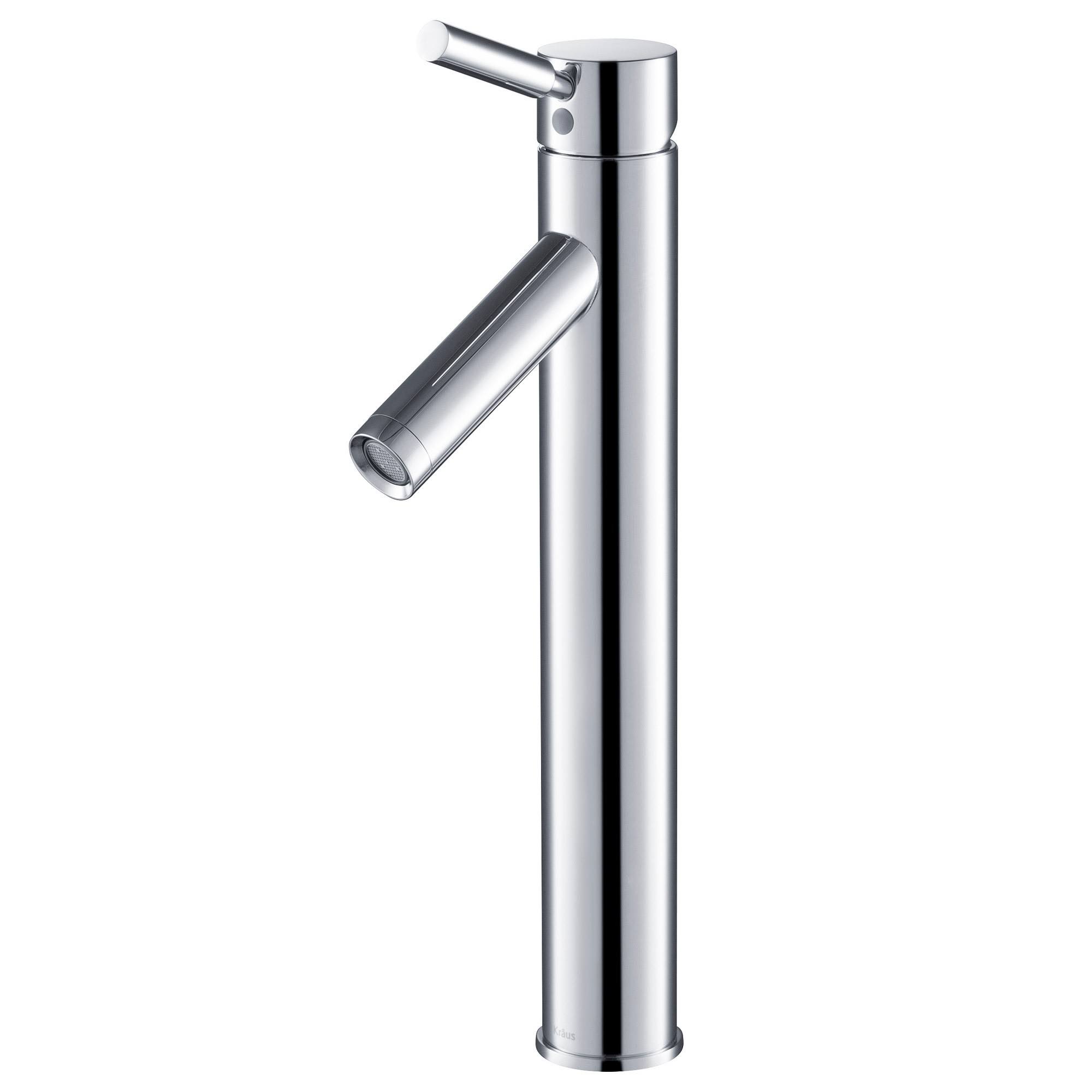 Kraus FVS-1002CH Sheven Chrome Single Lever Vessel Bathroom Faucet