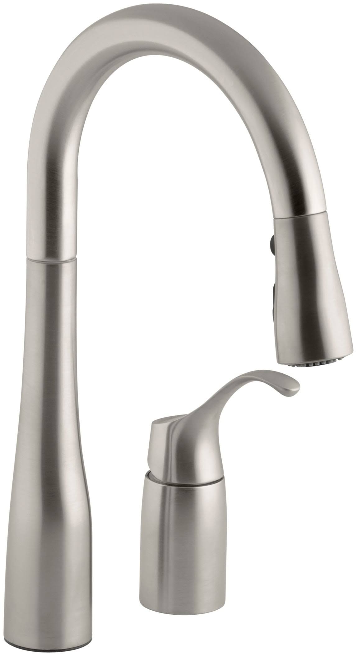 KOHLER K-649-VS Simplice Pull-Down Secondary Sink Faucet, Vibrant Stainless