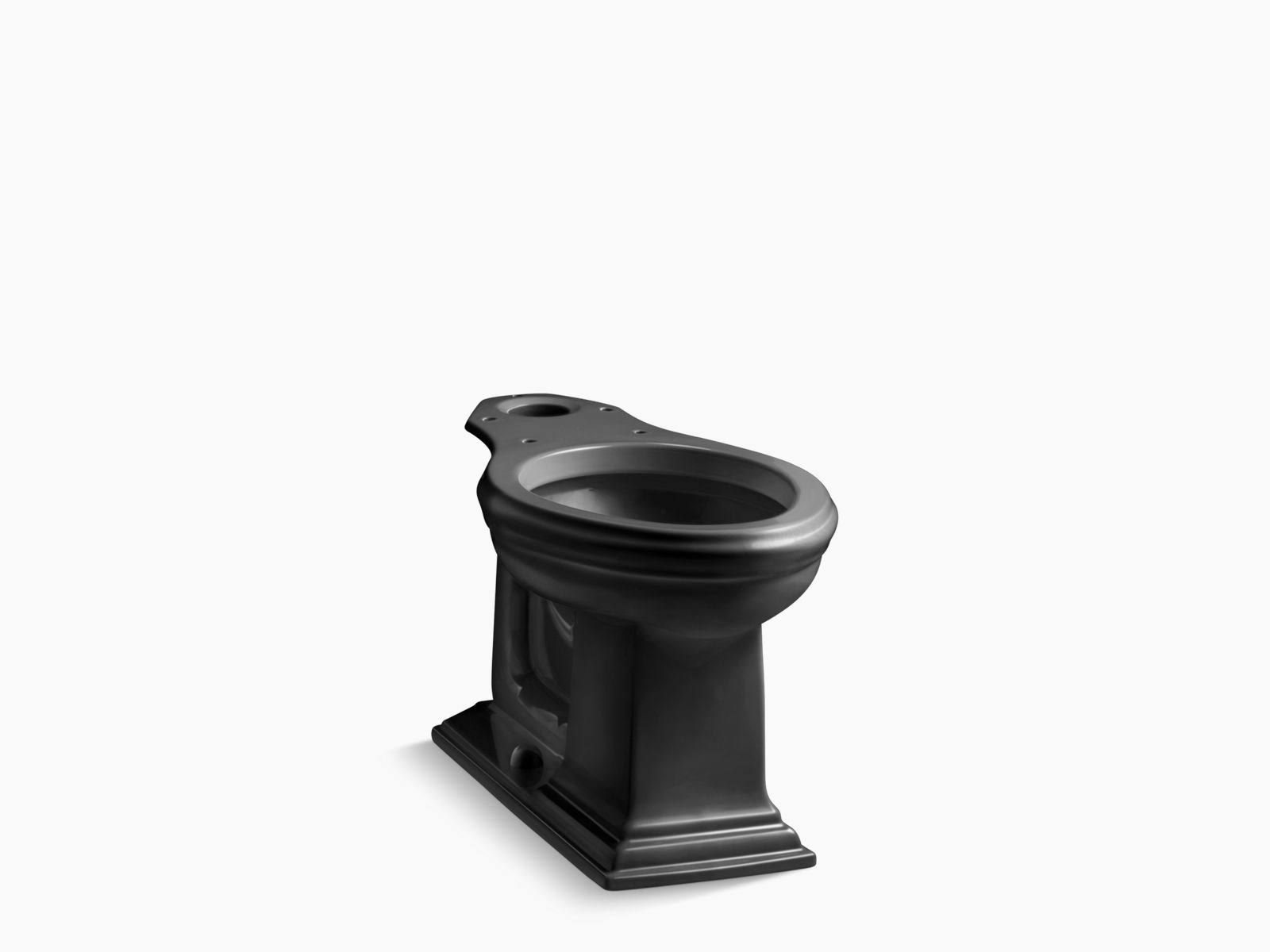 KOHLER K-4380-7 Memoirs Comfort Height Elongated Toilet Bowl, Black Black